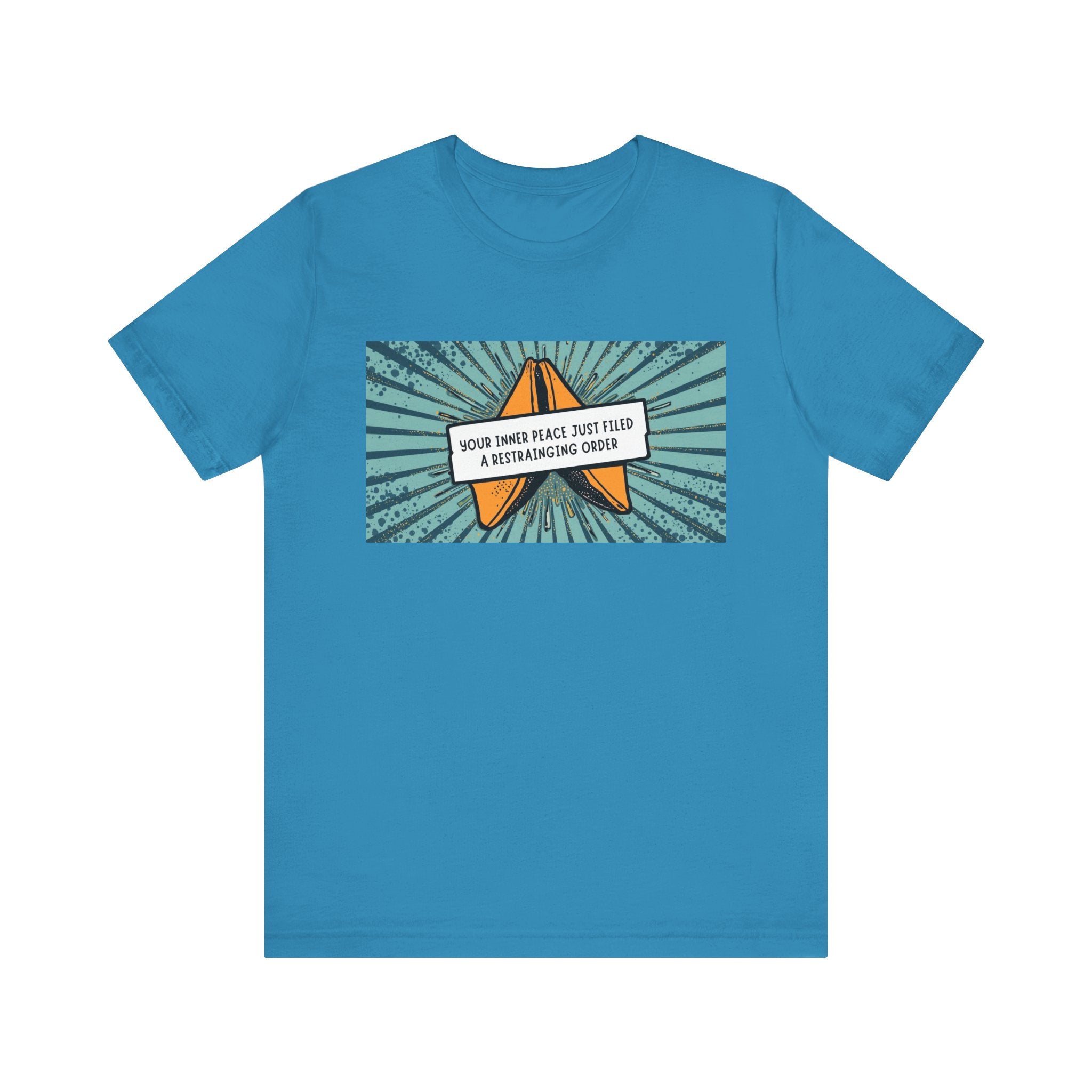Inner Peace Filed a Restraining Order, Retro Graphic Unisex Tee - Perfect for Movie Nights, Chill Days, Gifts, and Every Occasion