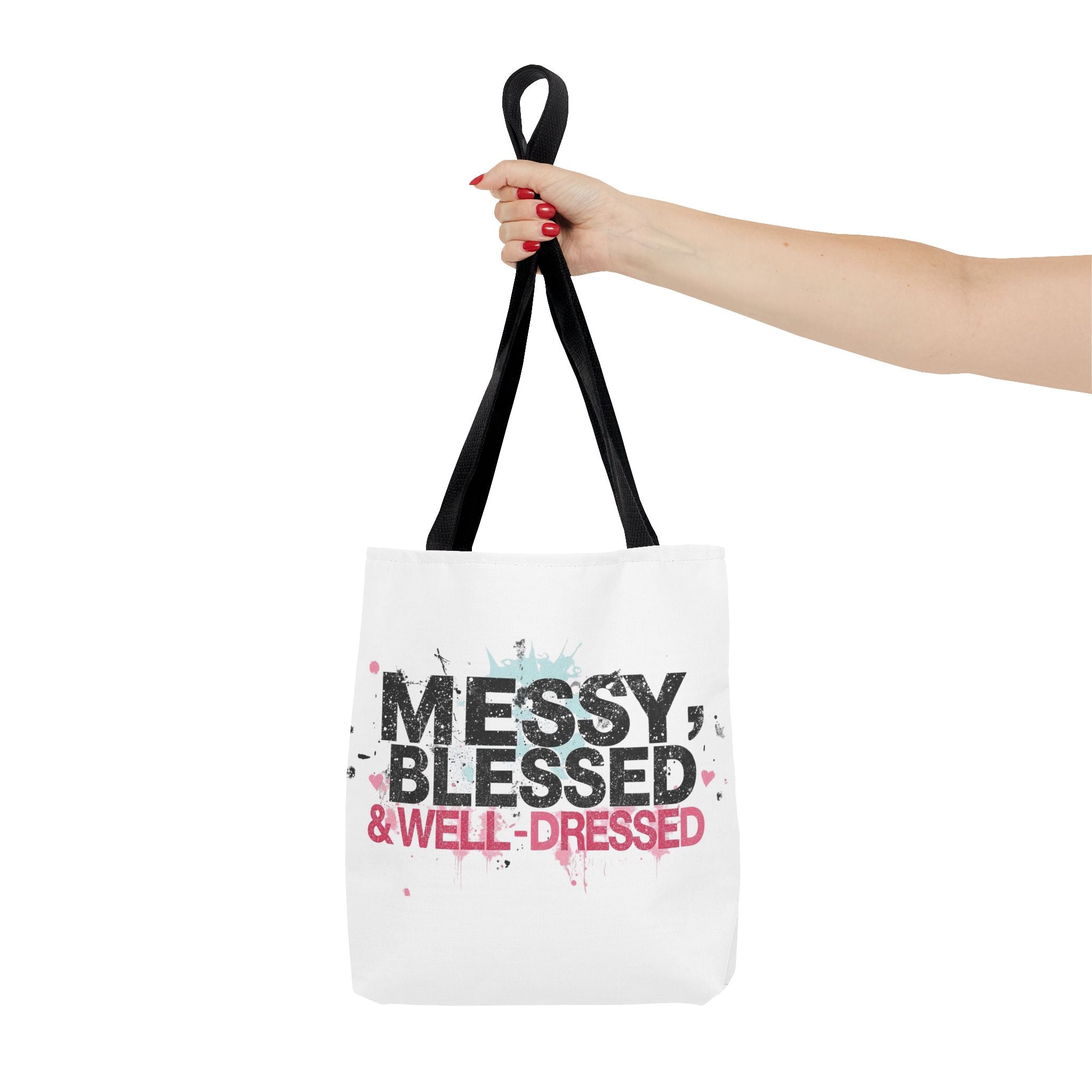 Messy, Blessed & Well-Dressed Tote Bag - Stylish Everyday Companion for Moms, Gifts, Shopping, Beach, Travel