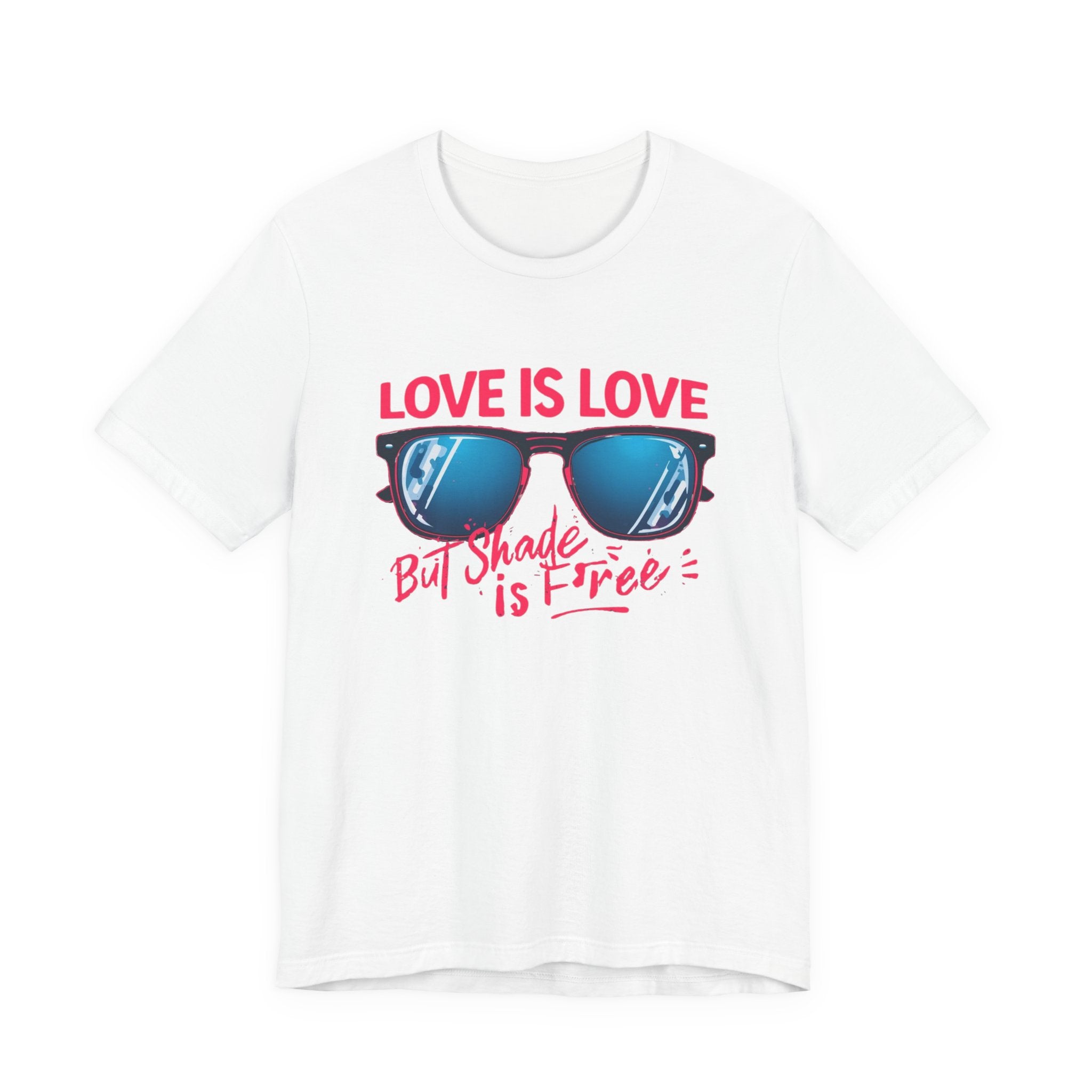 Love is Love Graphic Tee | Unisex Short Sleeve T-Shirt, Pride Apparel, Summer Outfit, LGBTQ+ Gift, Sunglass Design