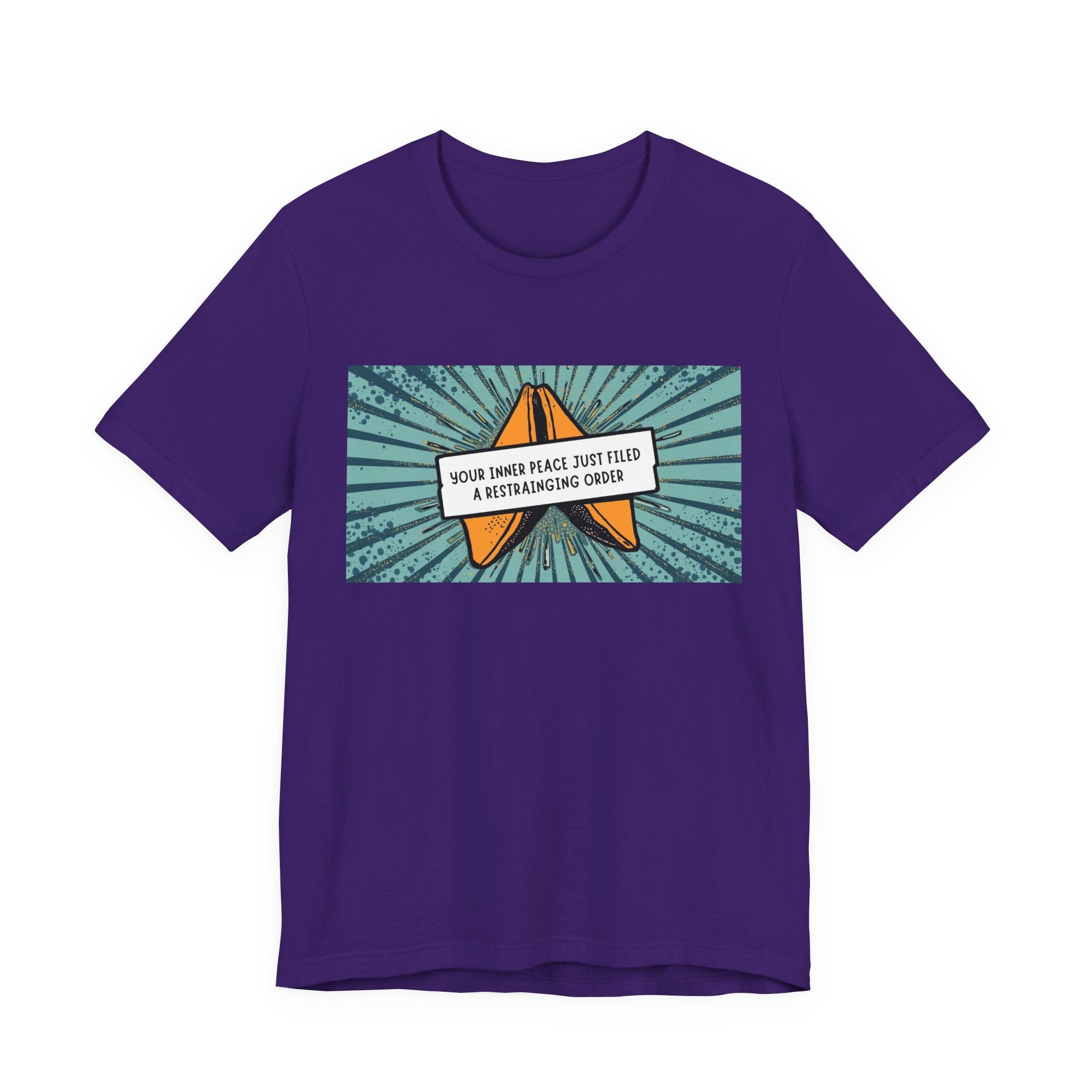 Inner Peace Filed a Restraining Order, Retro Graphic Unisex Tee - Perfect for Movie Nights, Chill Days, Gifts, and Every Occasion