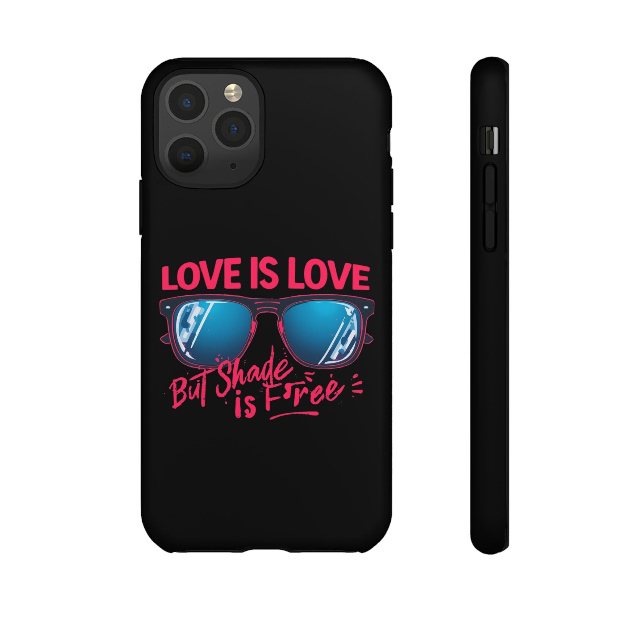 Love Is Love Phone Case, Fun Sunglasses Design, Unique Phone Accessory, Colorful Cell Phone Cover