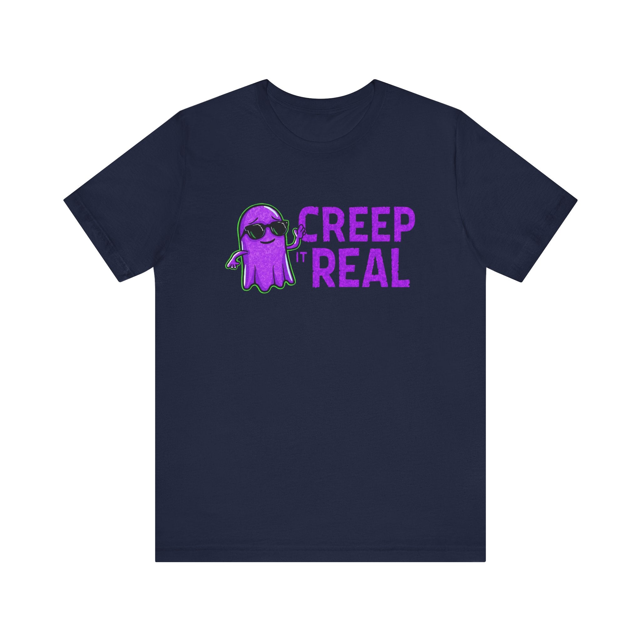 Creep It Real Ghost Tee, Halloween Shirt, Funny Tee, Unisex Casual Wear, Gift for Ghost Lovers