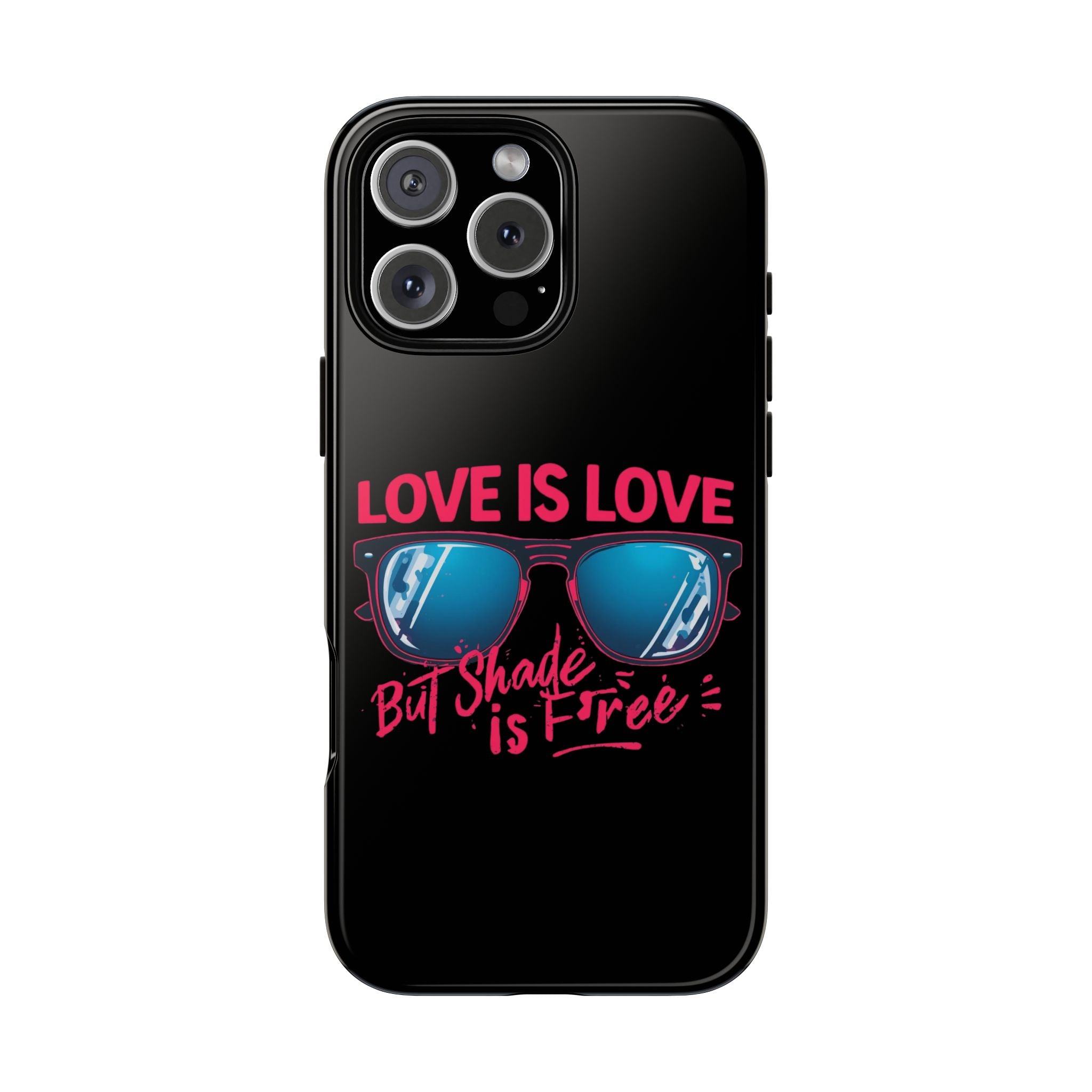 Love Is Love Phone Case, Fun Sunglasses Design, Unique Phone Accessory, Colorful Cell Phone Cover