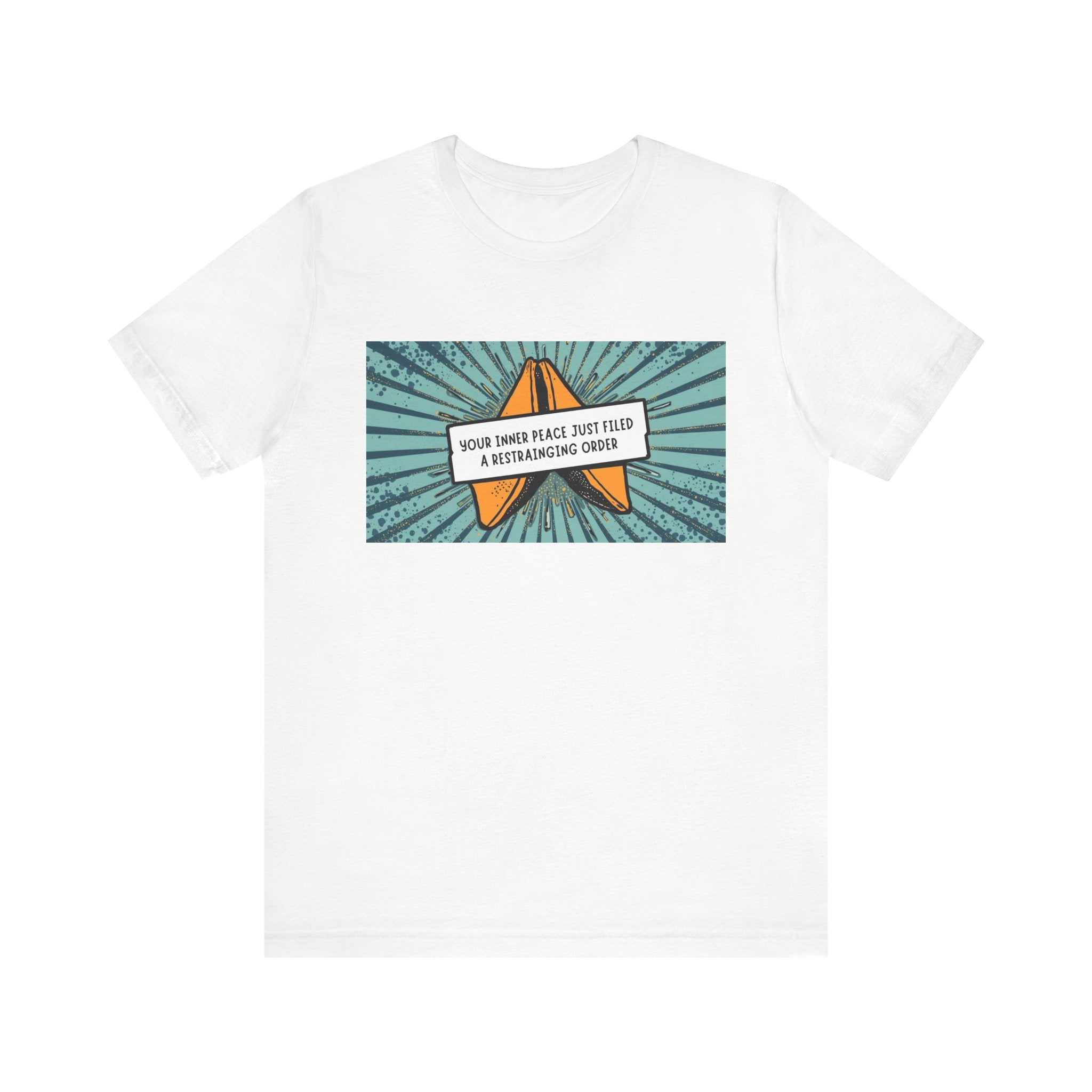 Inner Peace Filed a Restraining Order, Retro Graphic Unisex Tee - Perfect for Movie Nights, Chill Days, Gifts, and Every Occasion