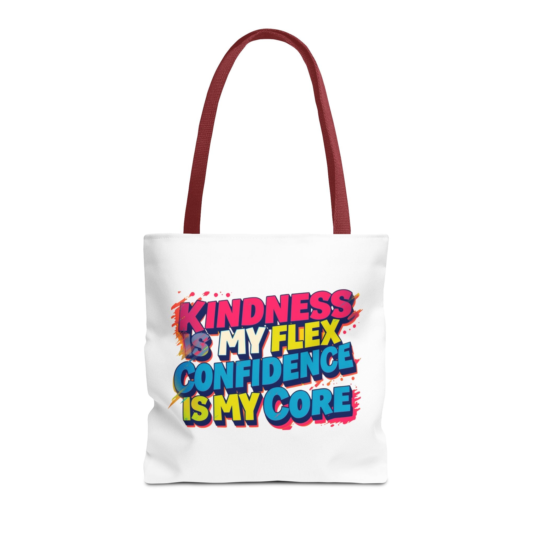Confidence & Kindness Tote Bag - Motivational AOP Carryall for Every Day, Gift for Friends, Mindfulness, Affirmation, Eco-Friendly