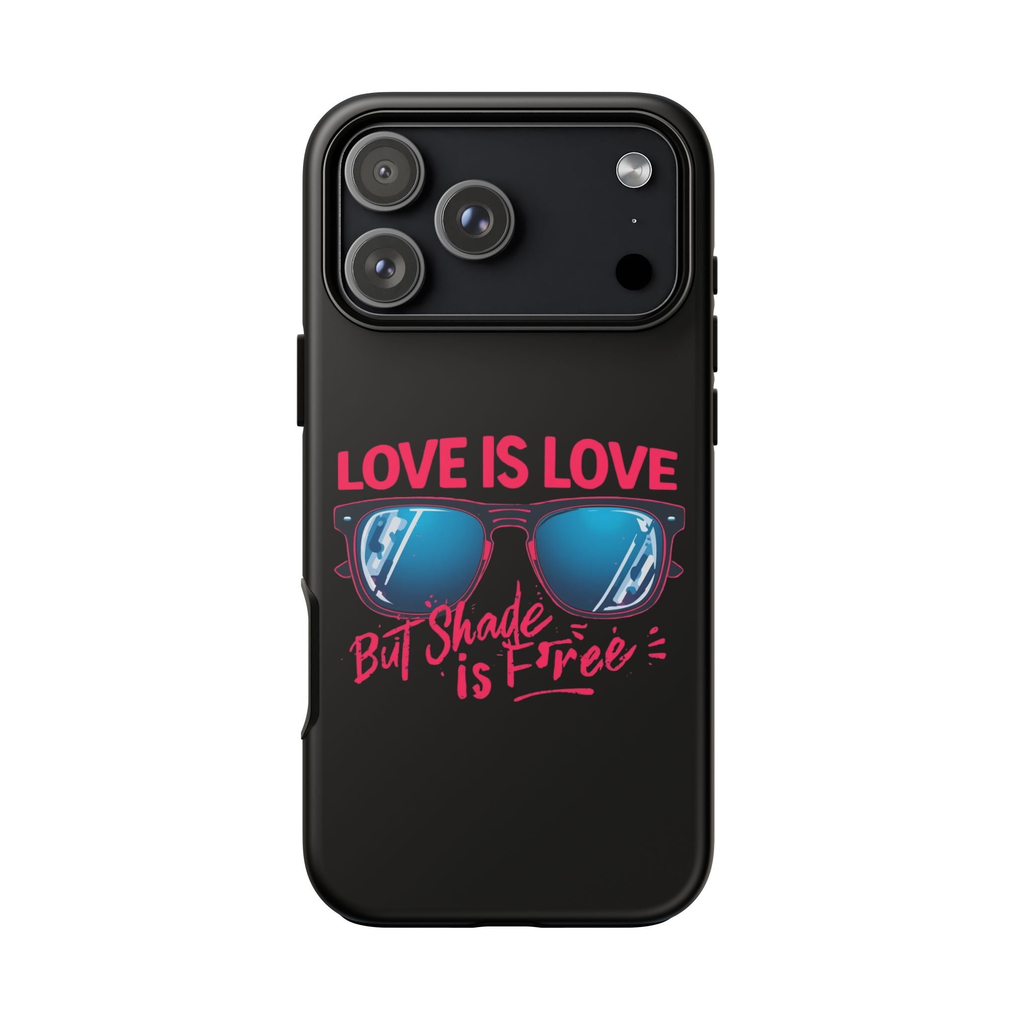 Love Is Love Phone Case, Fun Sunglasses Design, Unique Phone Accessory, Colorful Cell Phone Cover