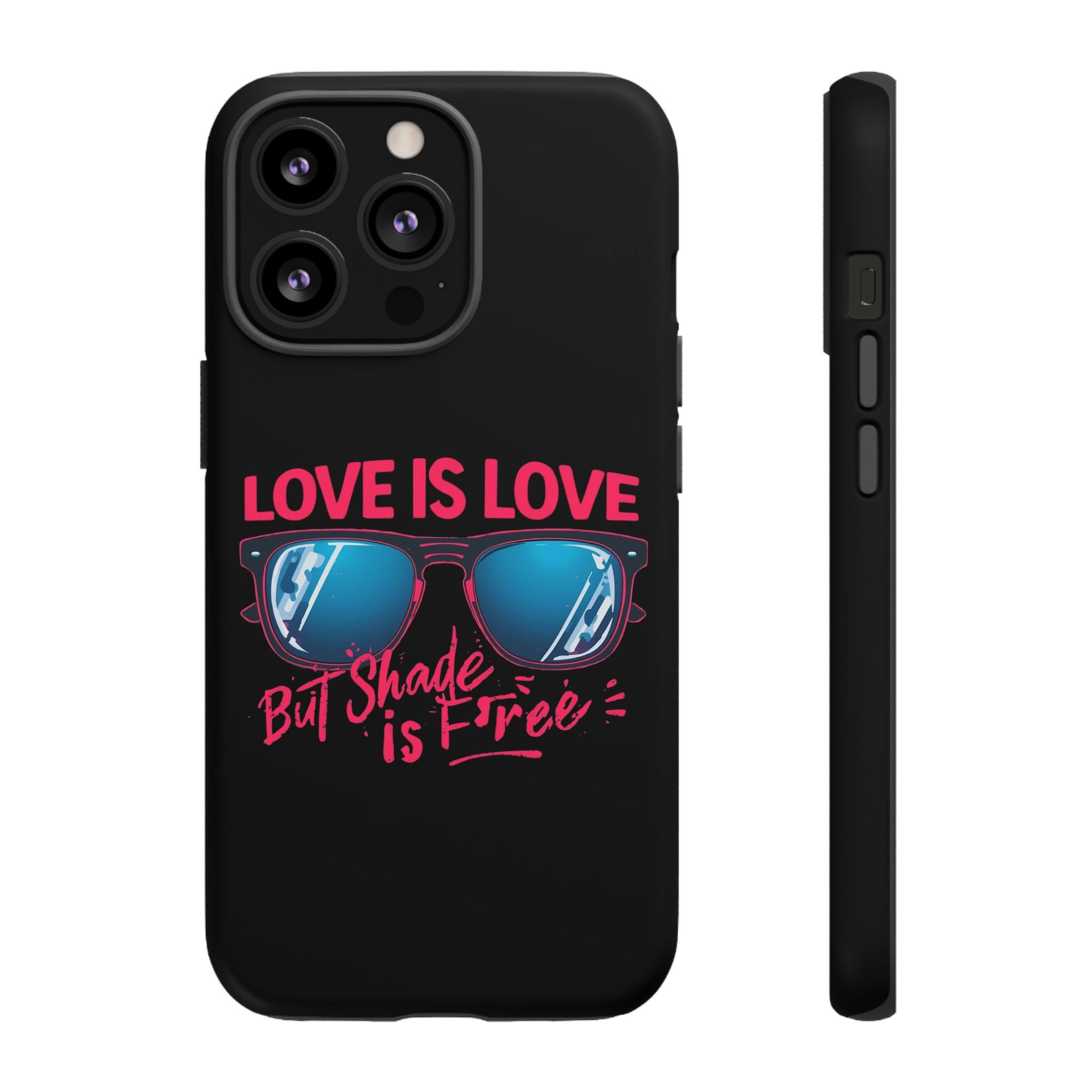 Love Is Love Phone Case, Fun Sunglasses Design, Unique Phone Accessory, Colorful Cell Phone Cover