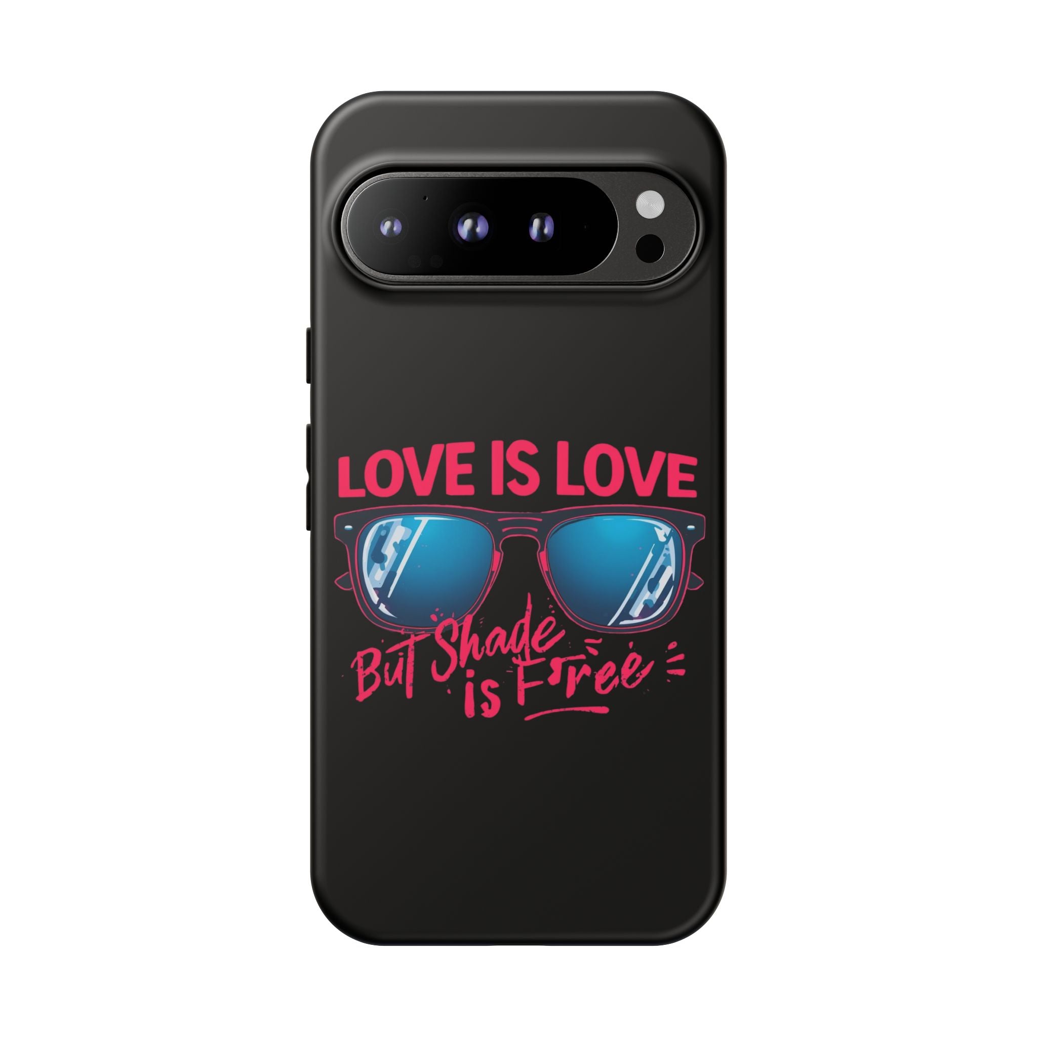 Love Is Love Phone Case, Fun Sunglasses Design, Unique Phone Accessory, Colorful Cell Phone Cover
