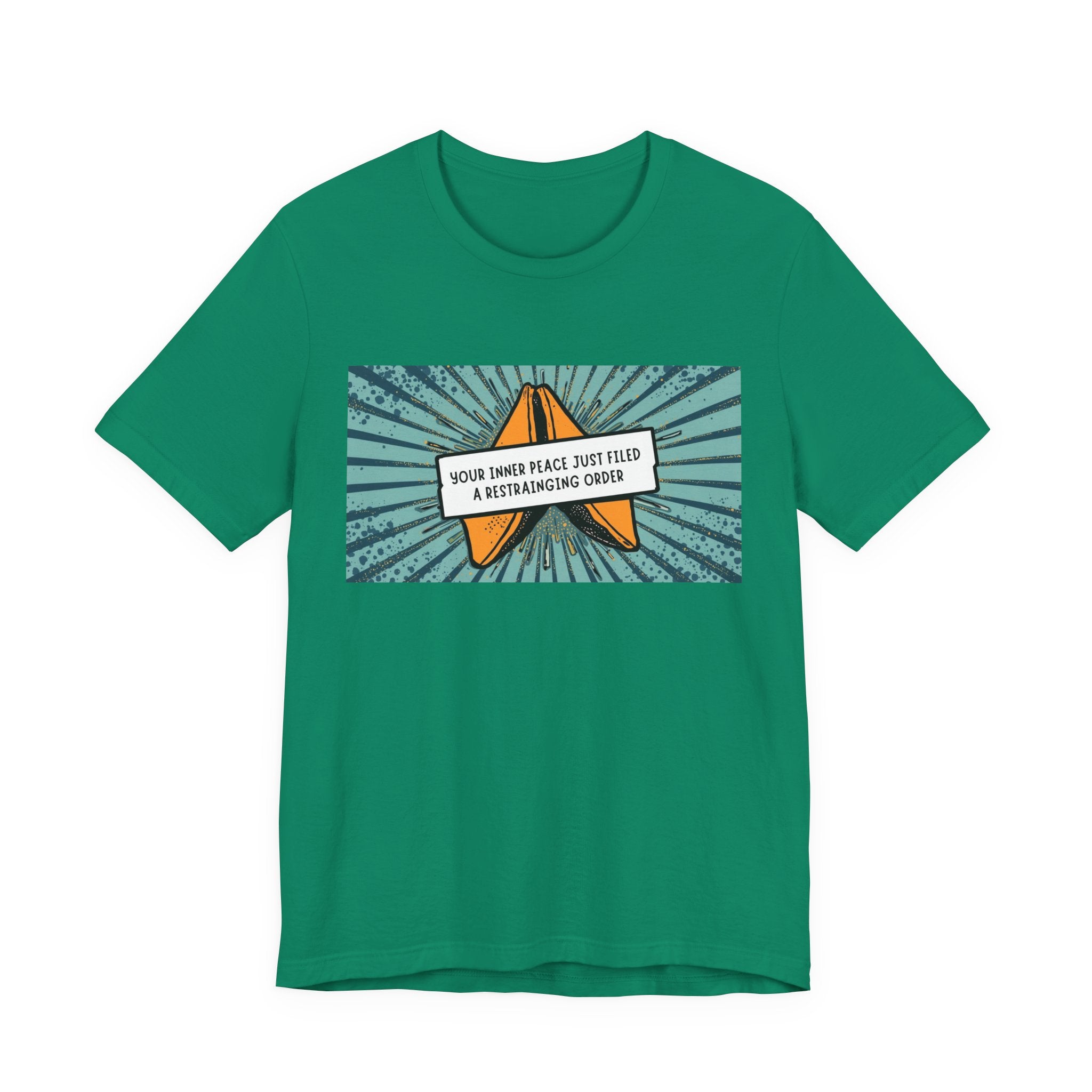 Inner Peace Filed a Restraining Order, Retro Graphic Unisex Tee - Perfect for Movie Nights, Chill Days, Gifts, and Every Occasion