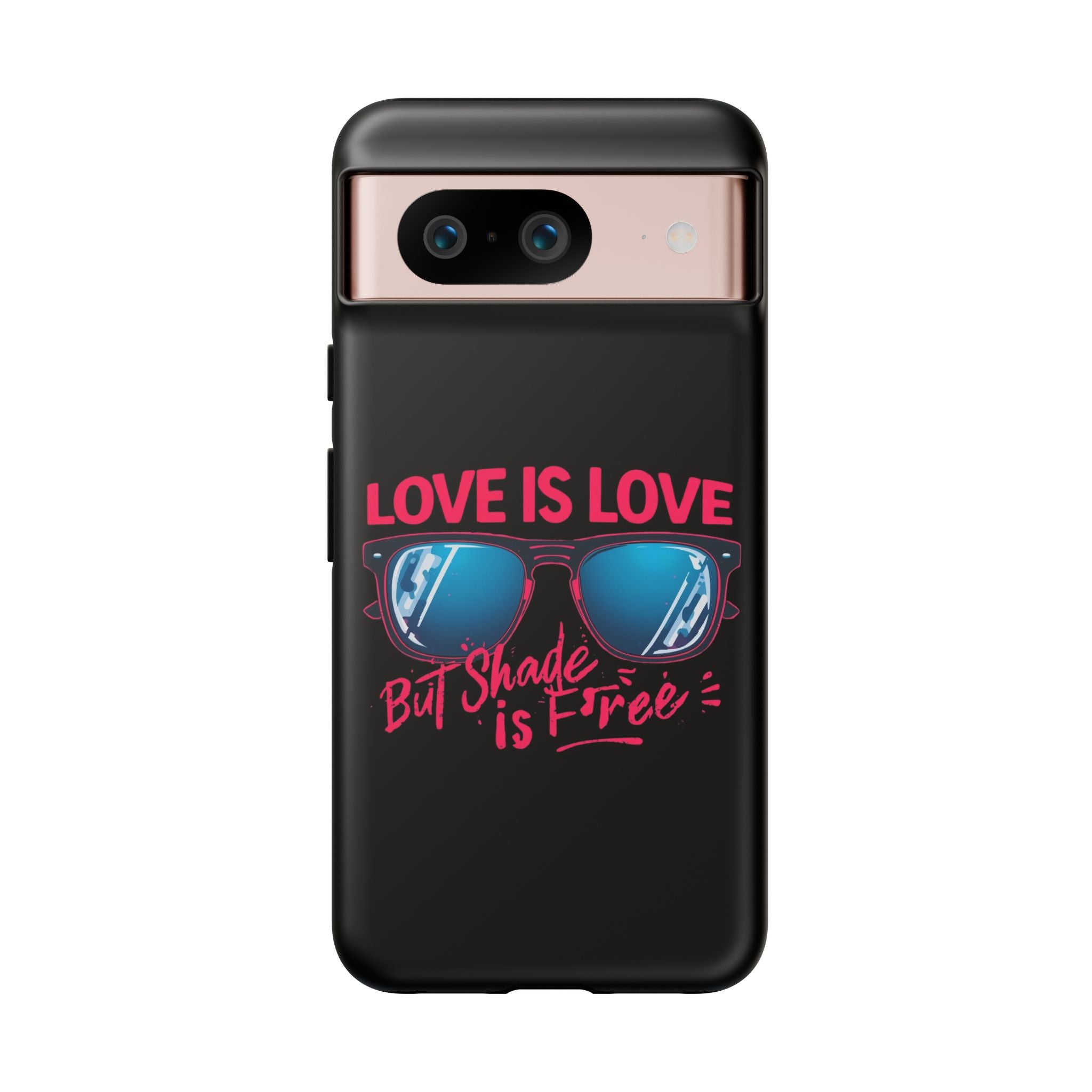 Love Is Love Phone Case, Fun Sunglasses Design, Unique Phone Accessory, Colorful Cell Phone Cover