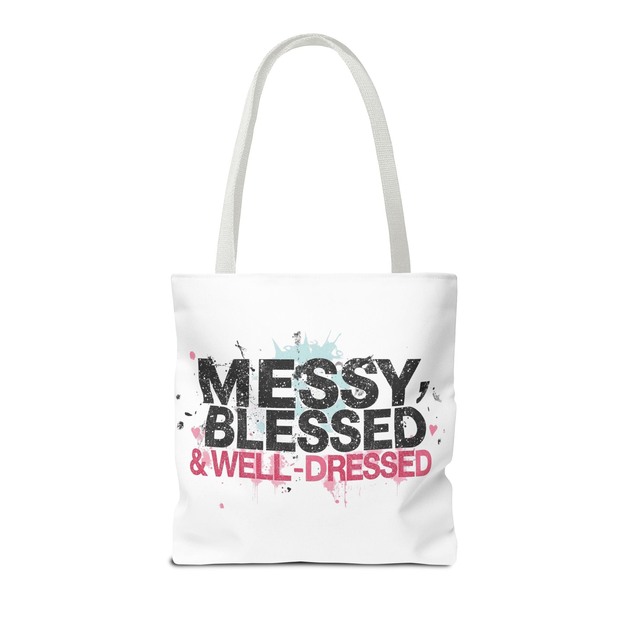 Messy, Blessed & Well-Dressed Tote Bag - Stylish Everyday Companion for Moms, Gifts, Shopping, Beach, Travel