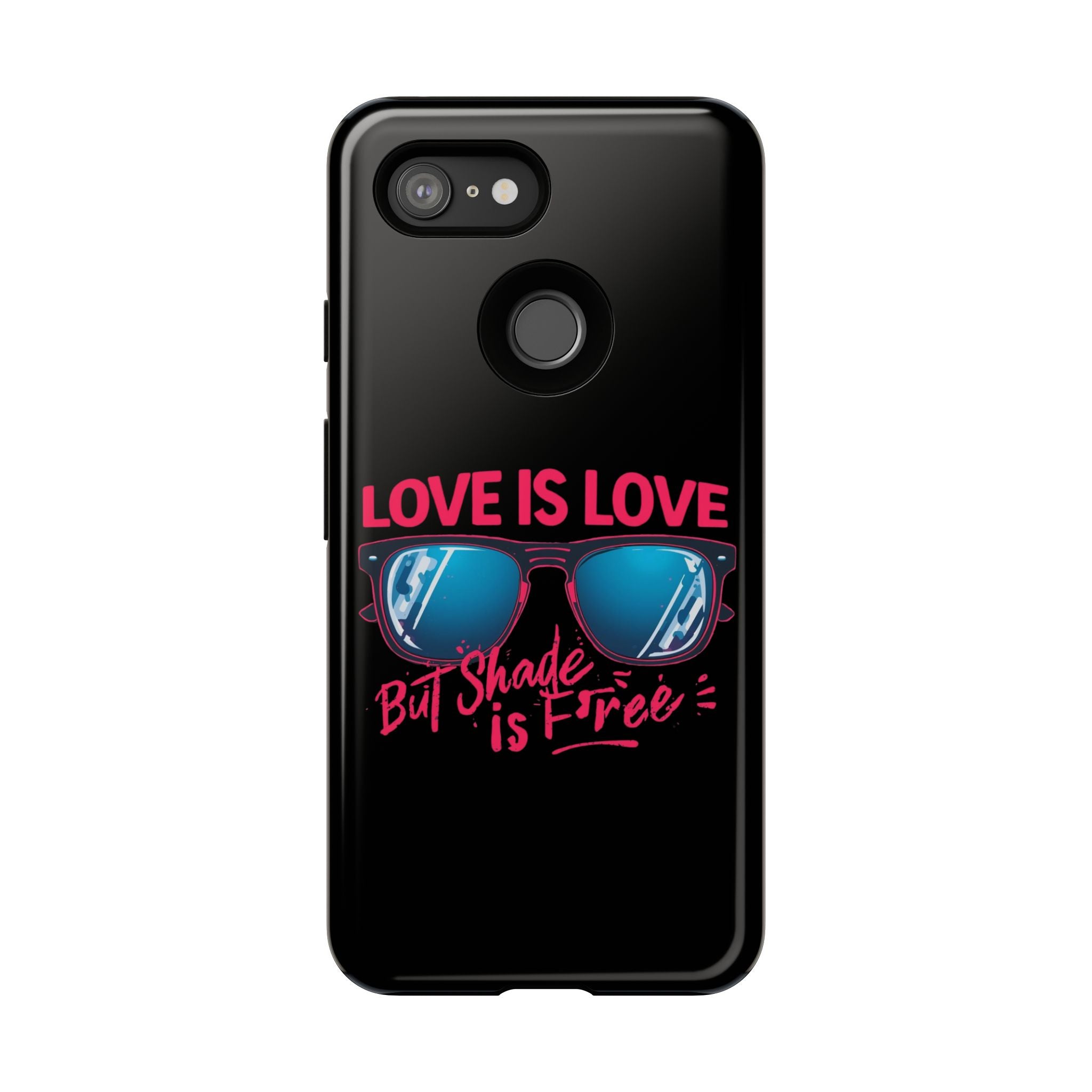 Love Is Love Phone Case, Fun Sunglasses Design, Unique Phone Accessory, Colorful Cell Phone Cover