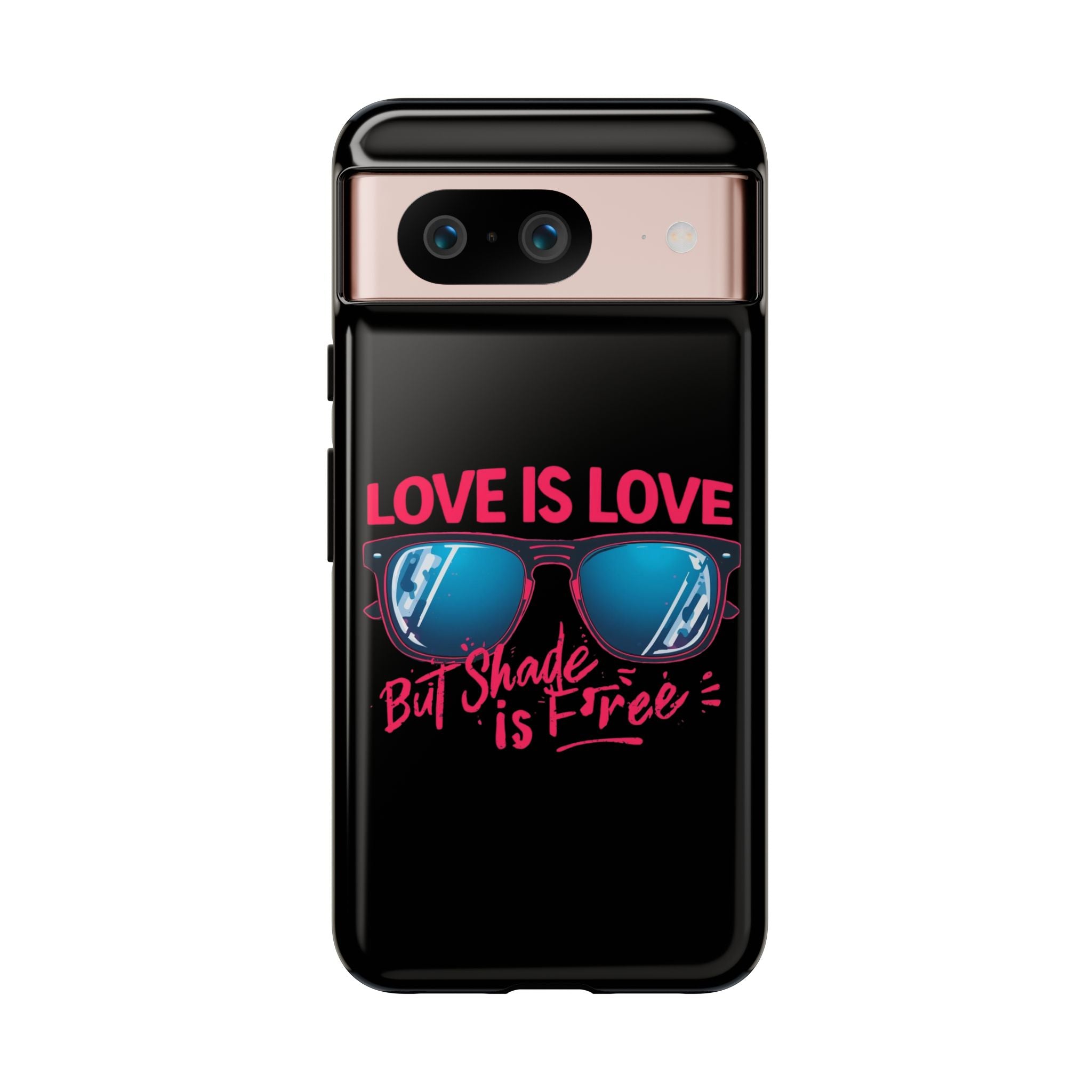 Love Is Love Phone Case, Fun Sunglasses Design, Unique Phone Accessory, Colorful Cell Phone Cover