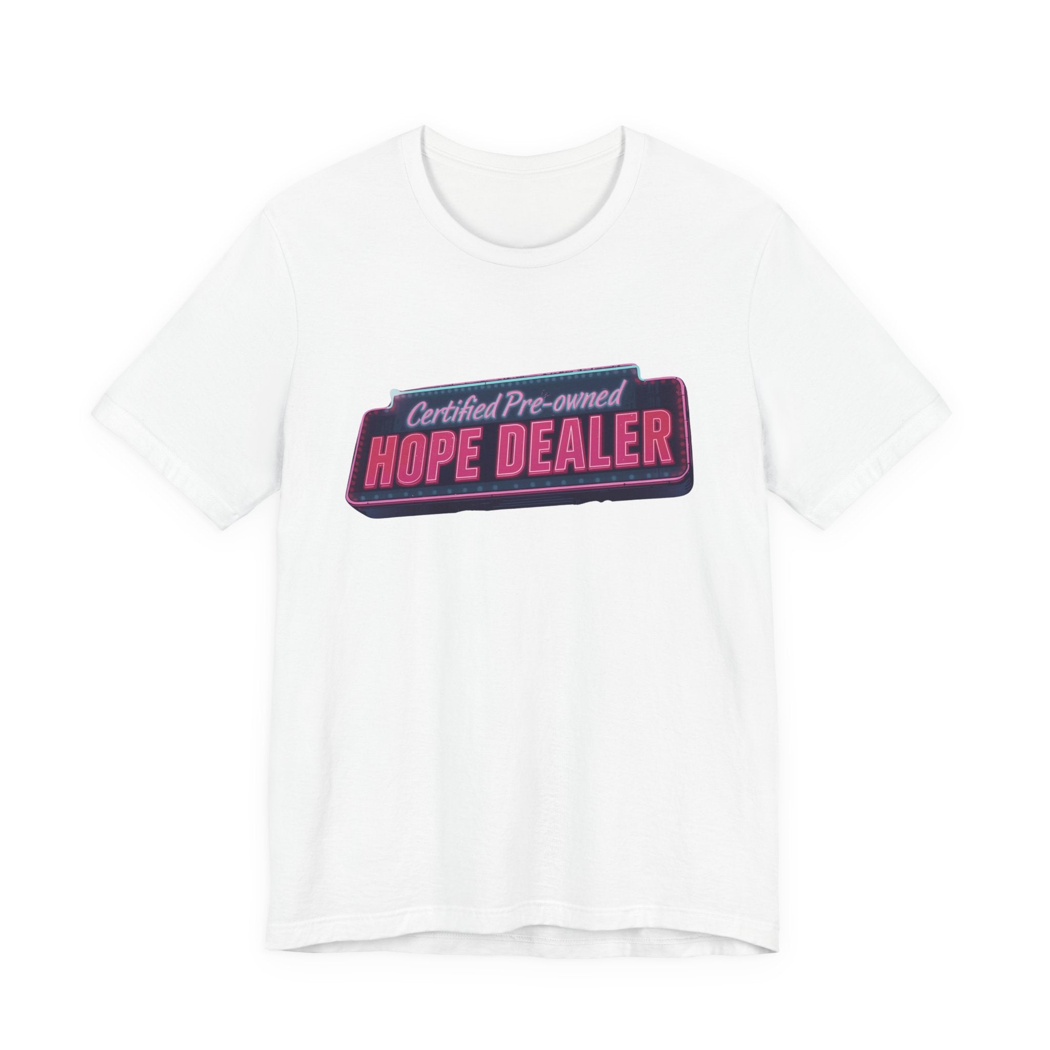 Certified Pre-Owned Hope Dealer Tee | Unisex Short Sleeve T-Shirt, Inspirational Shirt, Casual Wear, Gift for Optimists, Motivational [...]
