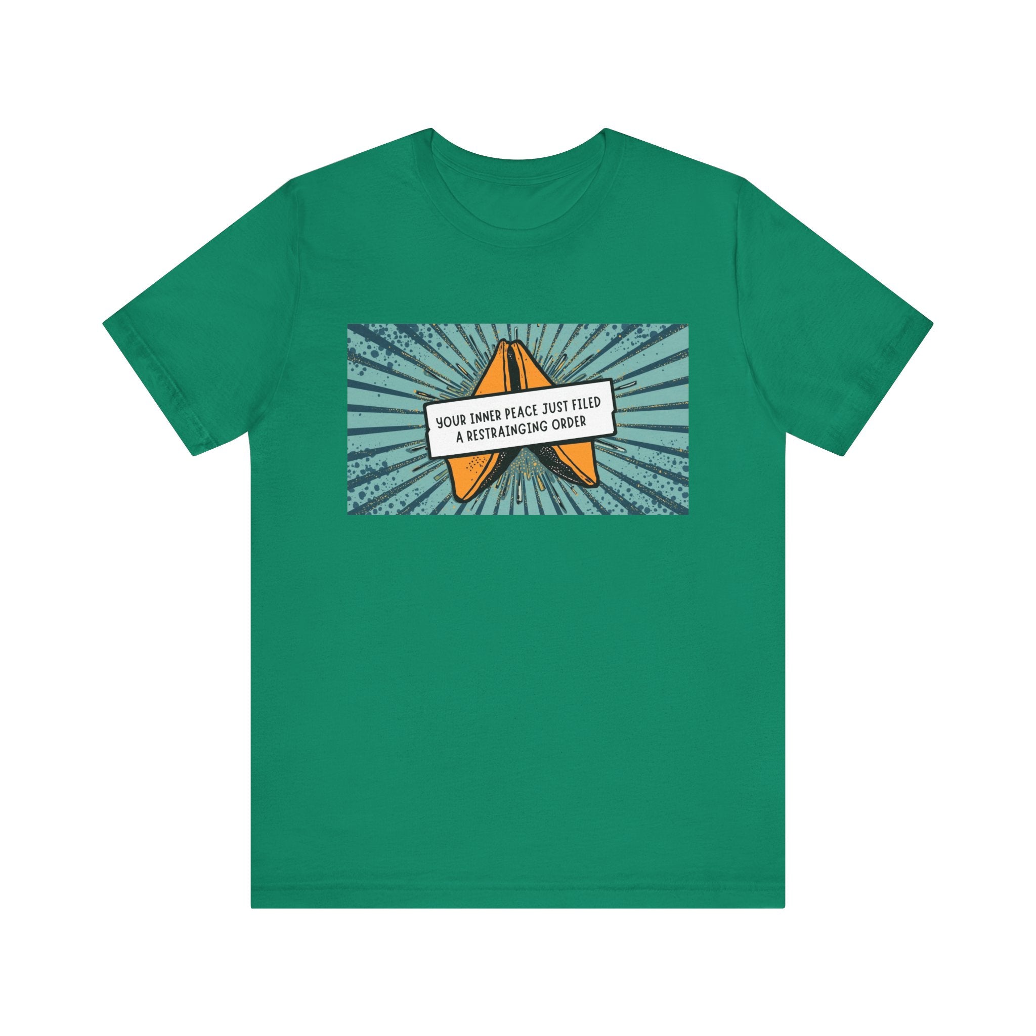 Inner Peace Filed a Restraining Order, Retro Graphic Unisex Tee - Perfect for Movie Nights, Chill Days, Gifts, and Every Occasion