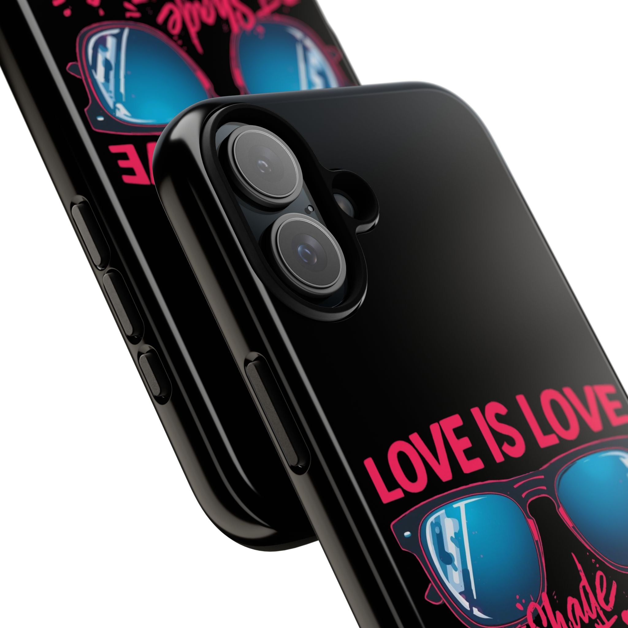Love Is Love Phone Case, Fun Sunglasses Design, Unique Phone Accessory, Colorful Cell Phone Cover