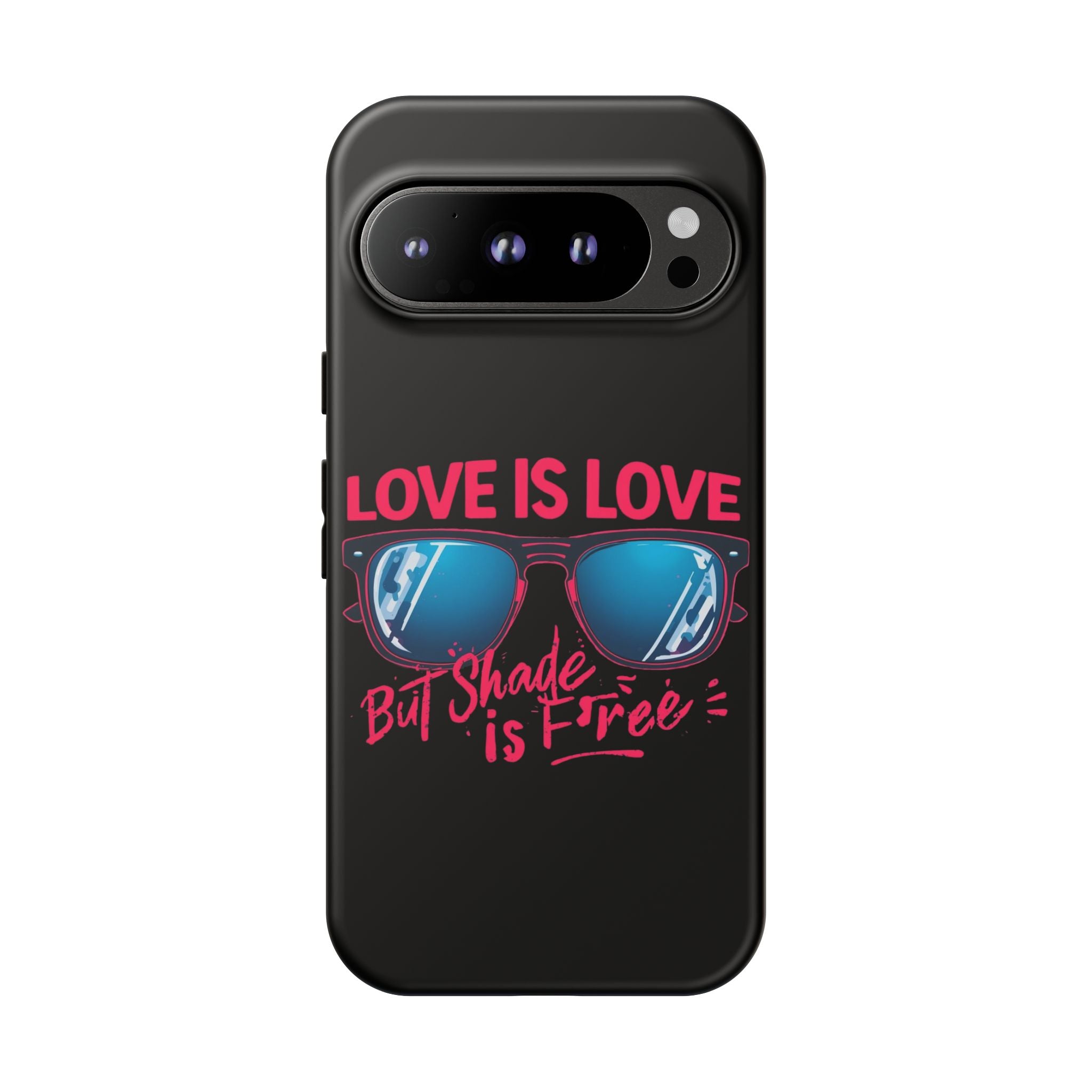 Love Is Love Phone Case, Fun Sunglasses Design, Unique Phone Accessory, Colorful Cell Phone Cover