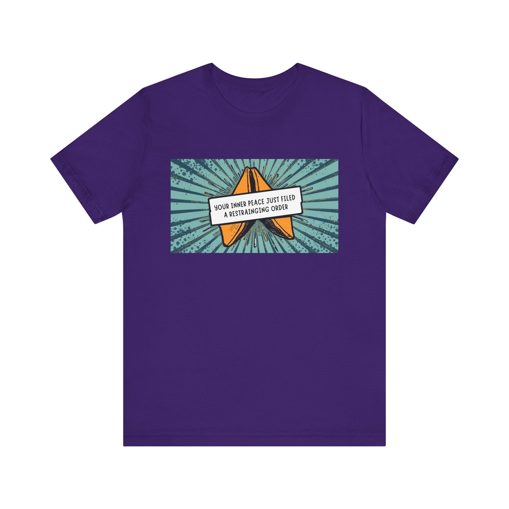 Inner Peace Filed a Restraining Order, Retro Graphic Unisex Tee - Perfect for Movie Nights, Chill Days, Gifts, and Every Occasion