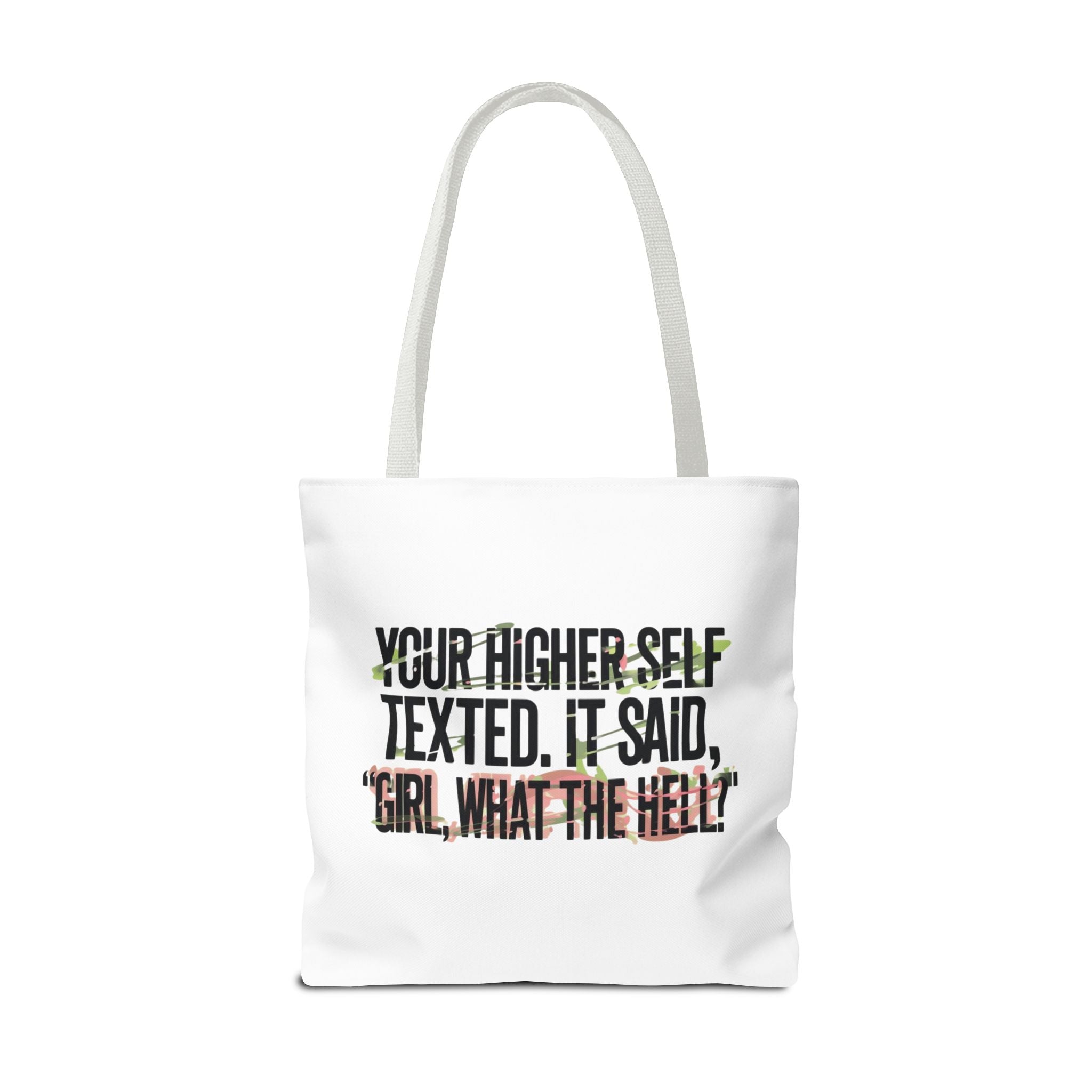 Vibrant Tote Bag - Your Higher Self Texted, Chic Accessory, Gift for Her, Inspirational, Everyday Use, Shopping Bag