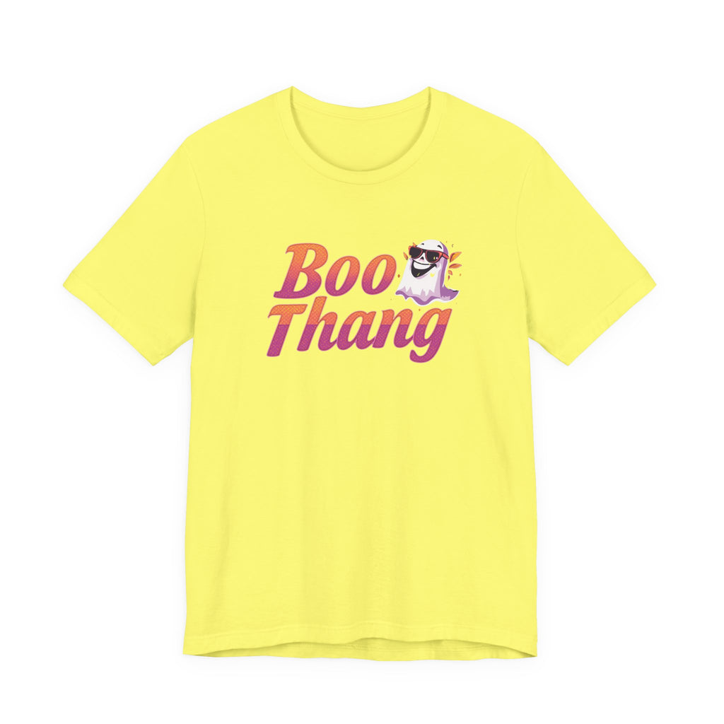 Boo Thang Graphic Tee - Fun Unisex Jersey Short Sleeve T-Shirt, Casual Wear, Gift for Friends, Halloween Apparel, Cute Cat Lover Tee