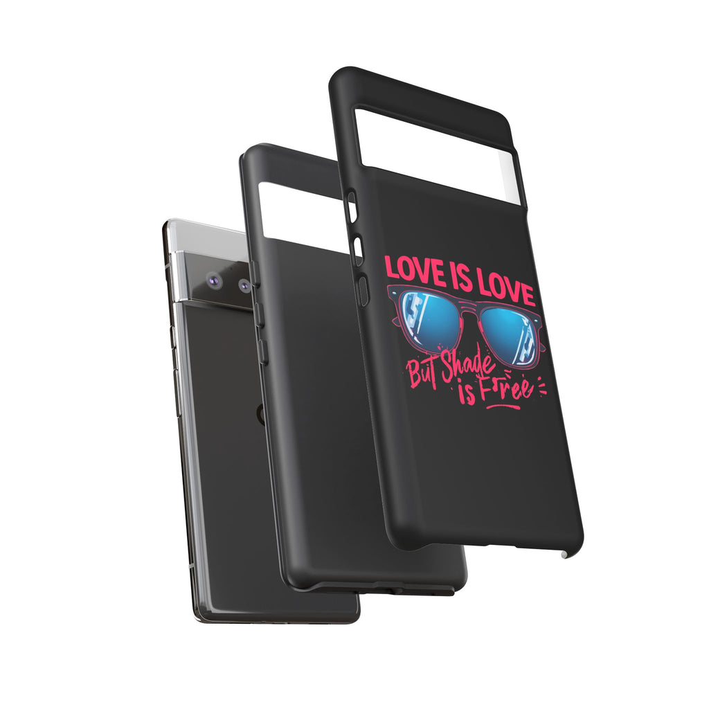 Love Is Love Phone Case, Fun Sunglasses Design, Unique Phone Accessory, Colorful Cell Phone Cover