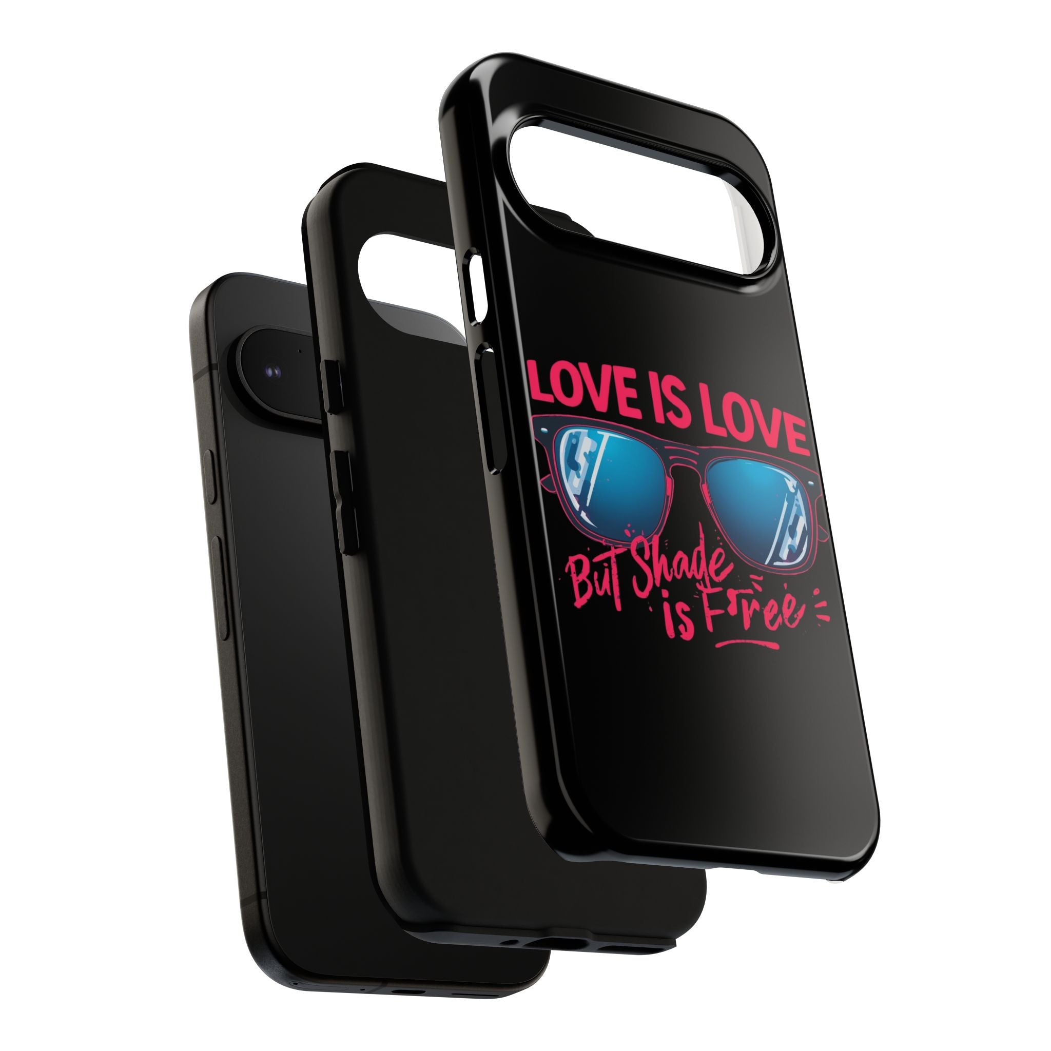 Love Is Love Phone Case, Fun Sunglasses Design, Unique Phone Accessory, Colorful Cell Phone Cover