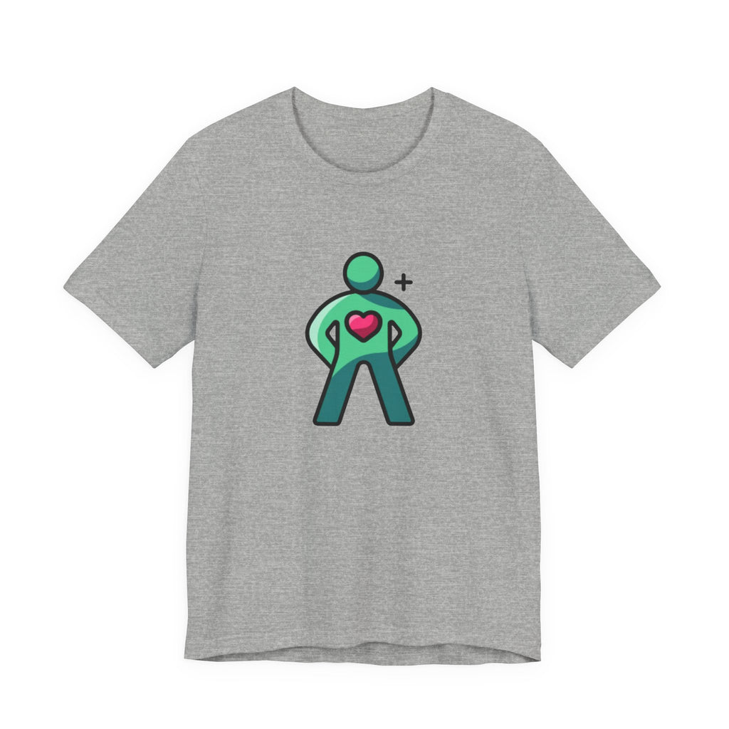 Body Positive Hero Unisex Tee - Fun Graphic T-Shirt for Wellness, Exercise, Fitness, Gym, Gift for Health Enthusiasts