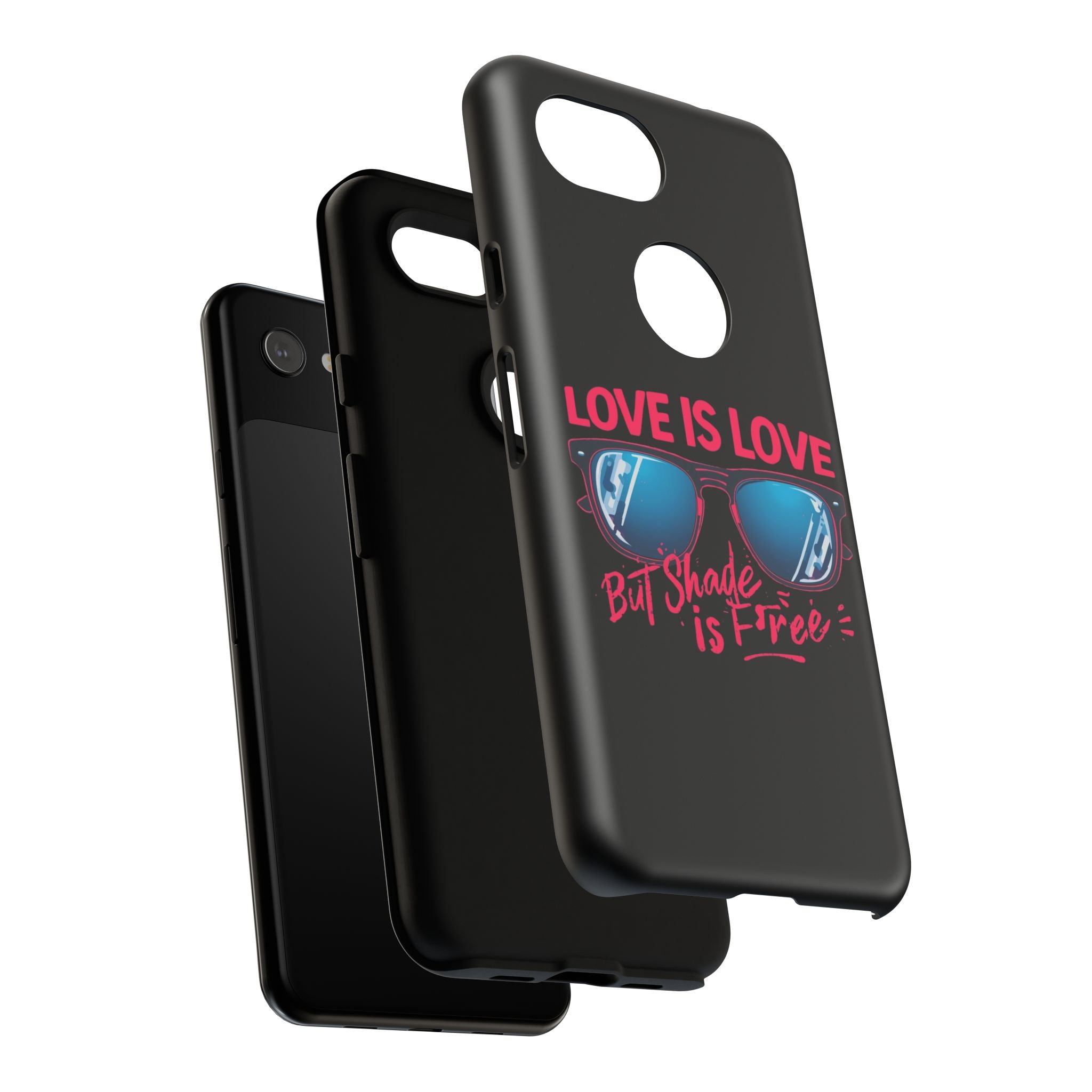 Love Is Love Phone Case, Fun Sunglasses Design, Unique Phone Accessory, Colorful Cell Phone Cover