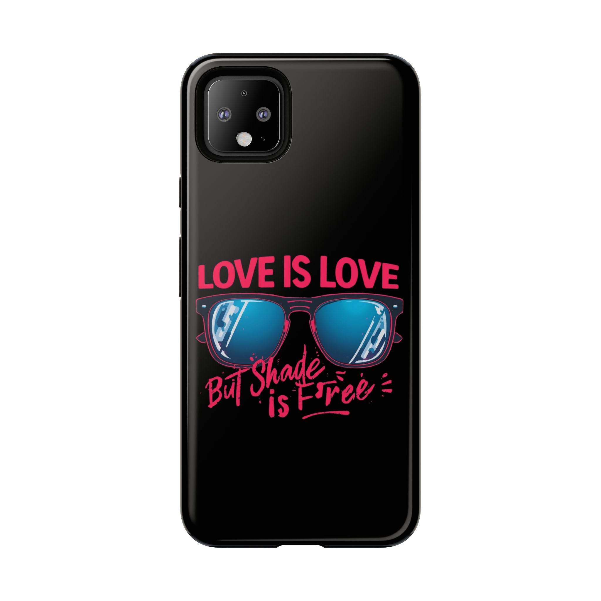 Love Is Love Phone Case, Fun Sunglasses Design, Unique Phone Accessory, Colorful Cell Phone Cover