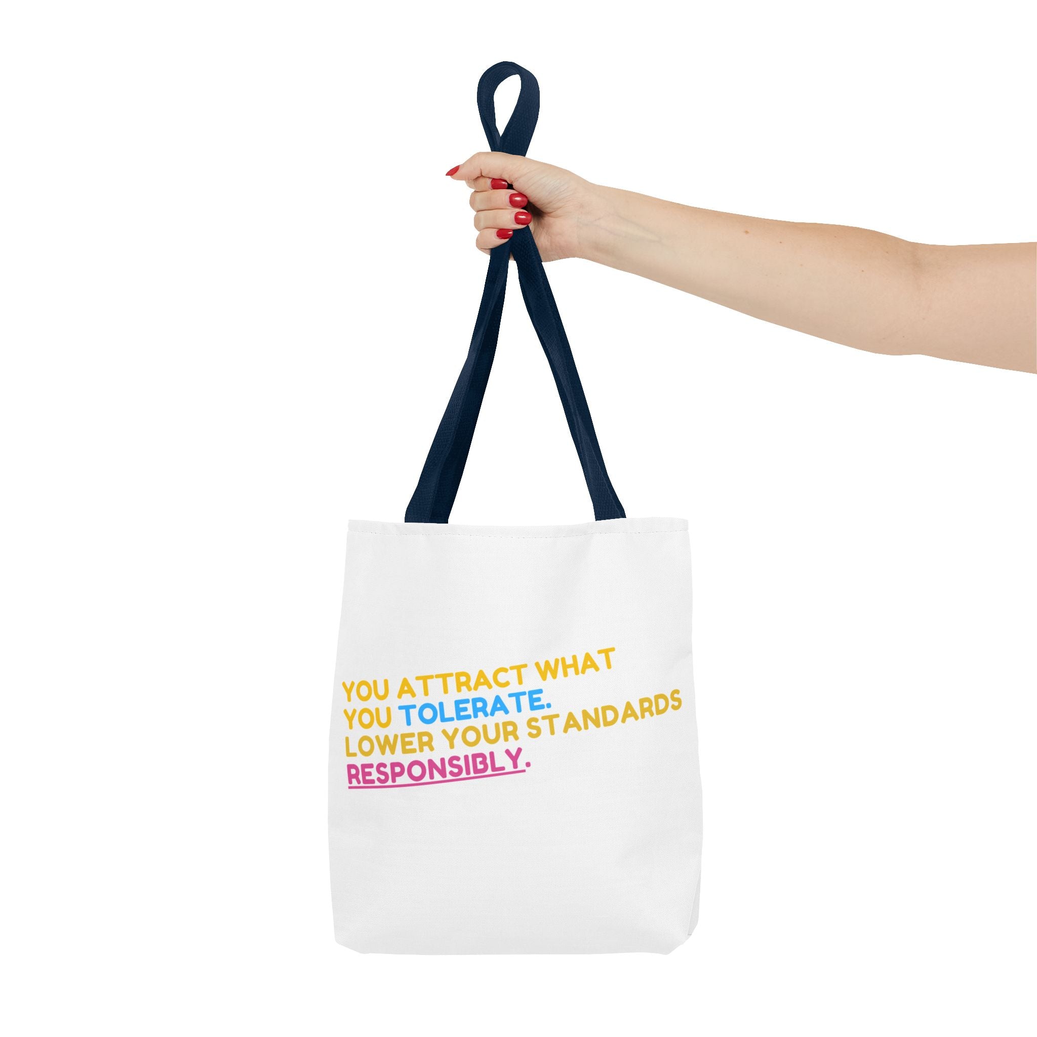 Positive Vibes Tote Bag, Motivational Quote Tote, Eco-Friendly Shopping Bag, Gift for Her, Casual Everyday Use