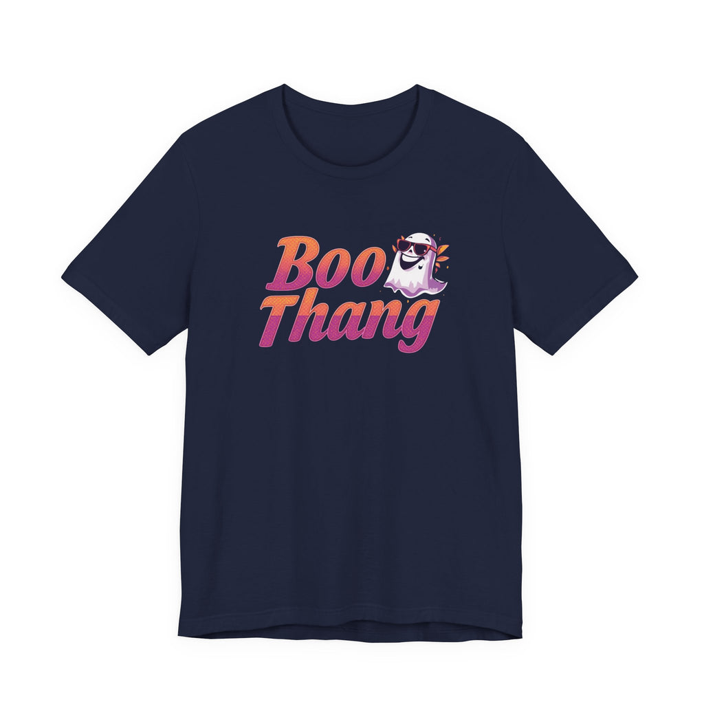 Boo Thang Graphic Tee - Fun Unisex Jersey Short Sleeve T-Shirt, Casual Wear, Gift for Friends, Halloween Apparel, Cute Cat Lover Tee