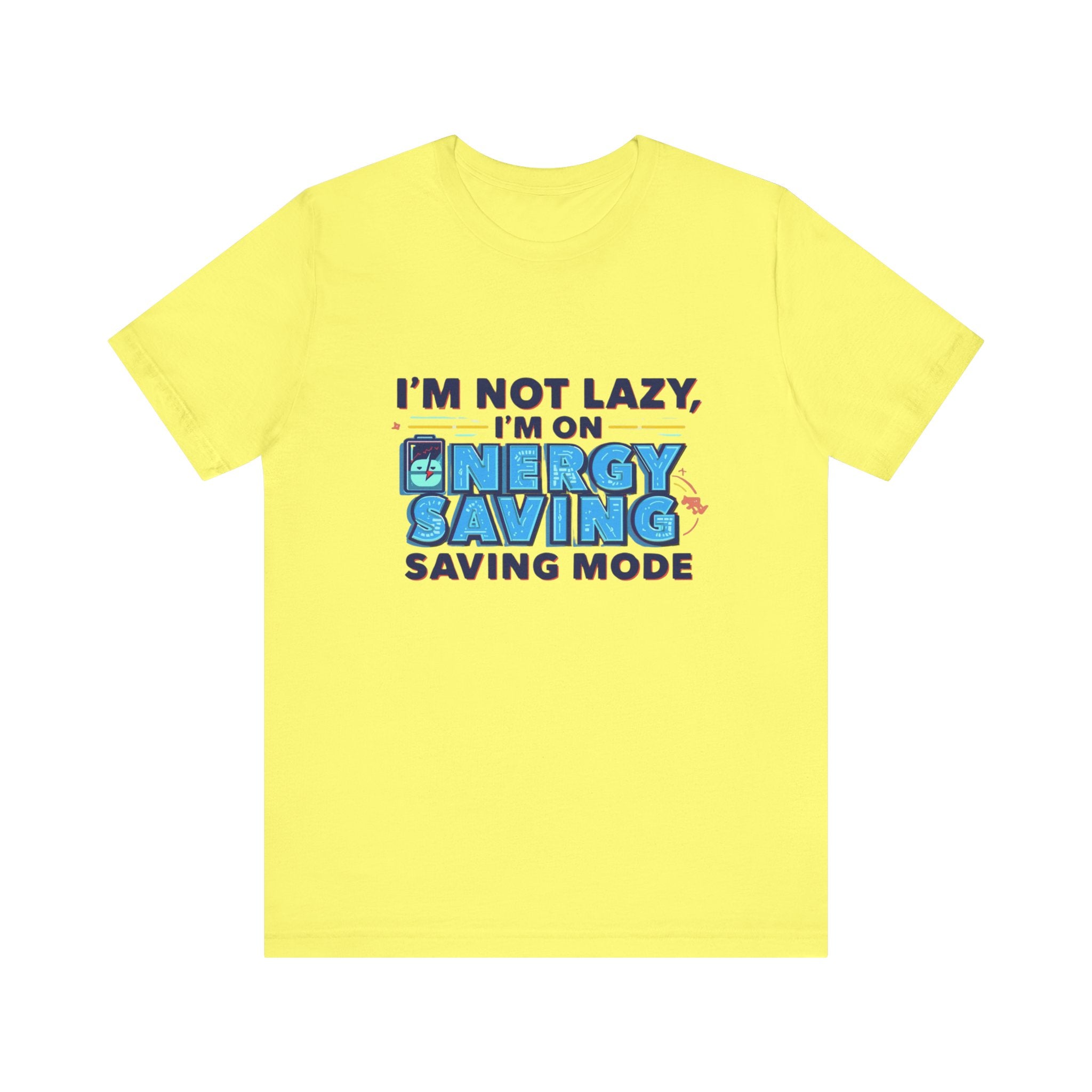 Energy Saving Mode Tee - Unisex Jersey Short Sleeve Shirt, Eco-Friendly Gift, Casual Wear, Funny T-Shirt, Green Living Apparel
