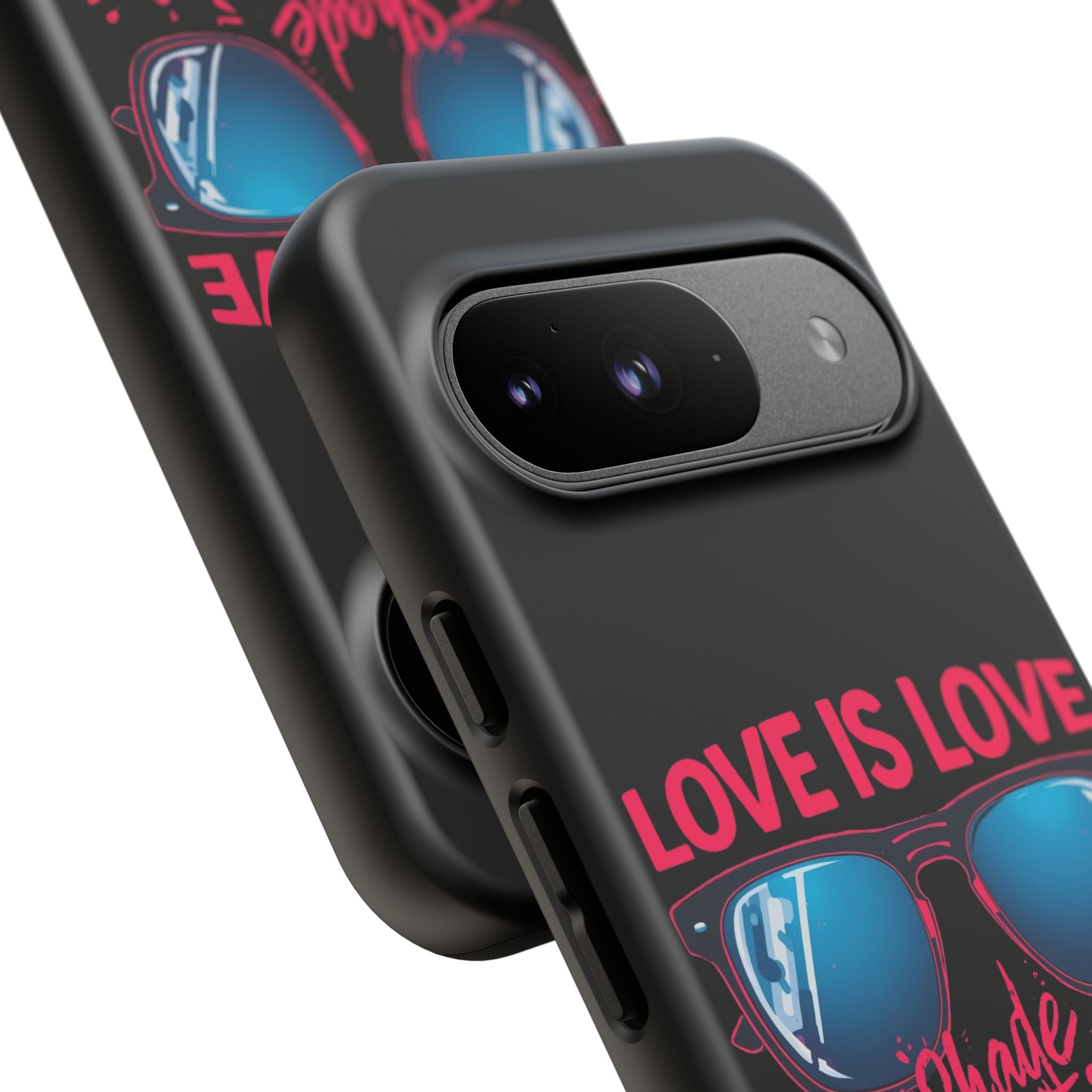 Love Is Love Phone Case, Fun Sunglasses Design, Unique Phone Accessory, Colorful Cell Phone Cover