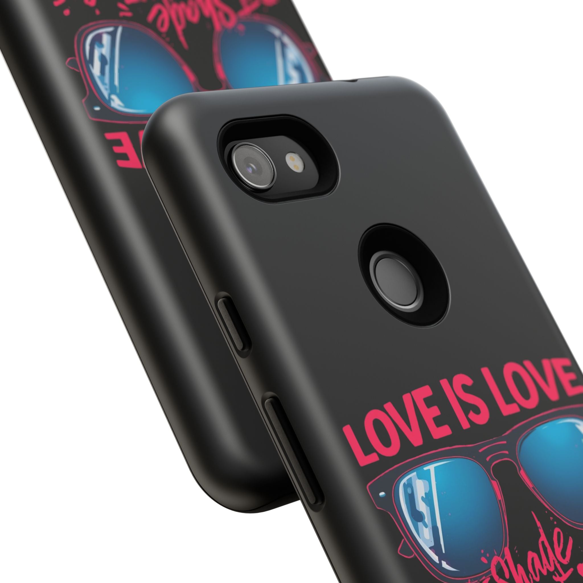 Love Is Love Phone Case, Fun Sunglasses Design, Unique Phone Accessory, Colorful Cell Phone Cover