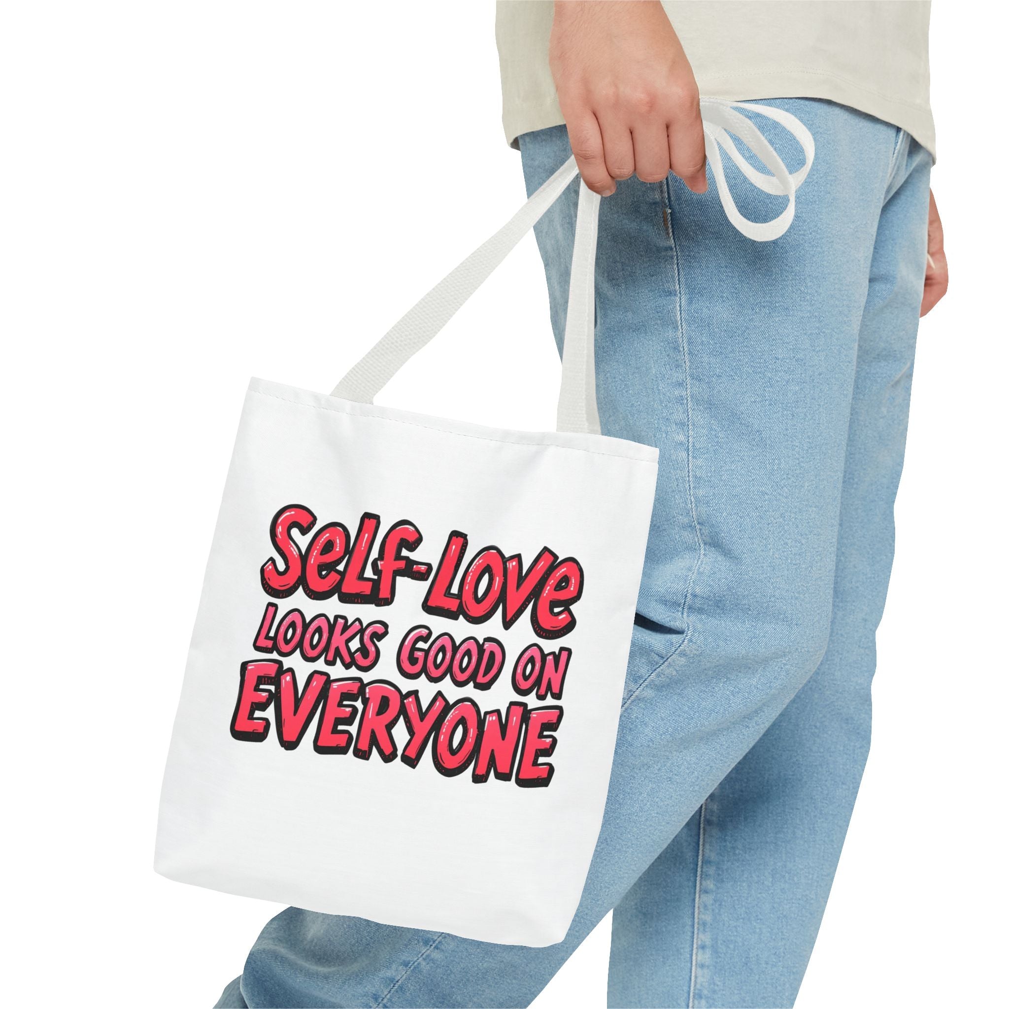 Self-Love Tote Bag, Motivational Bag, Gift for Her, Eco-Friendly Carryall, Affirmation Tote