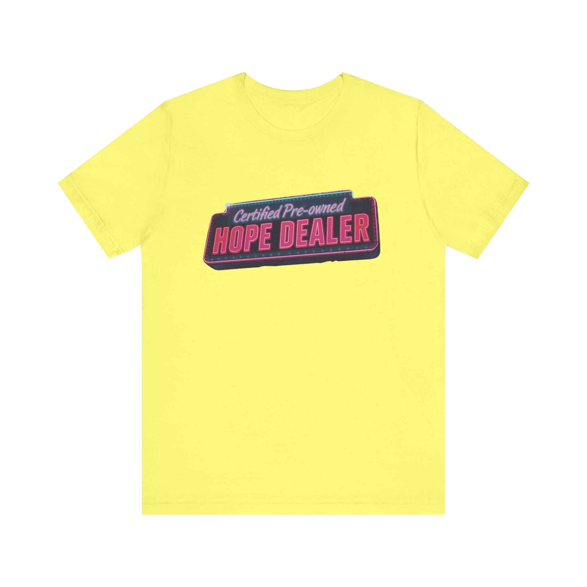 Certified Pre-Owned Hope Dealer Tee | Unisex Short Sleeve T-Shirt, Inspirational Shirt, Casual Wear, Gift for Optimists, Motivational [...]