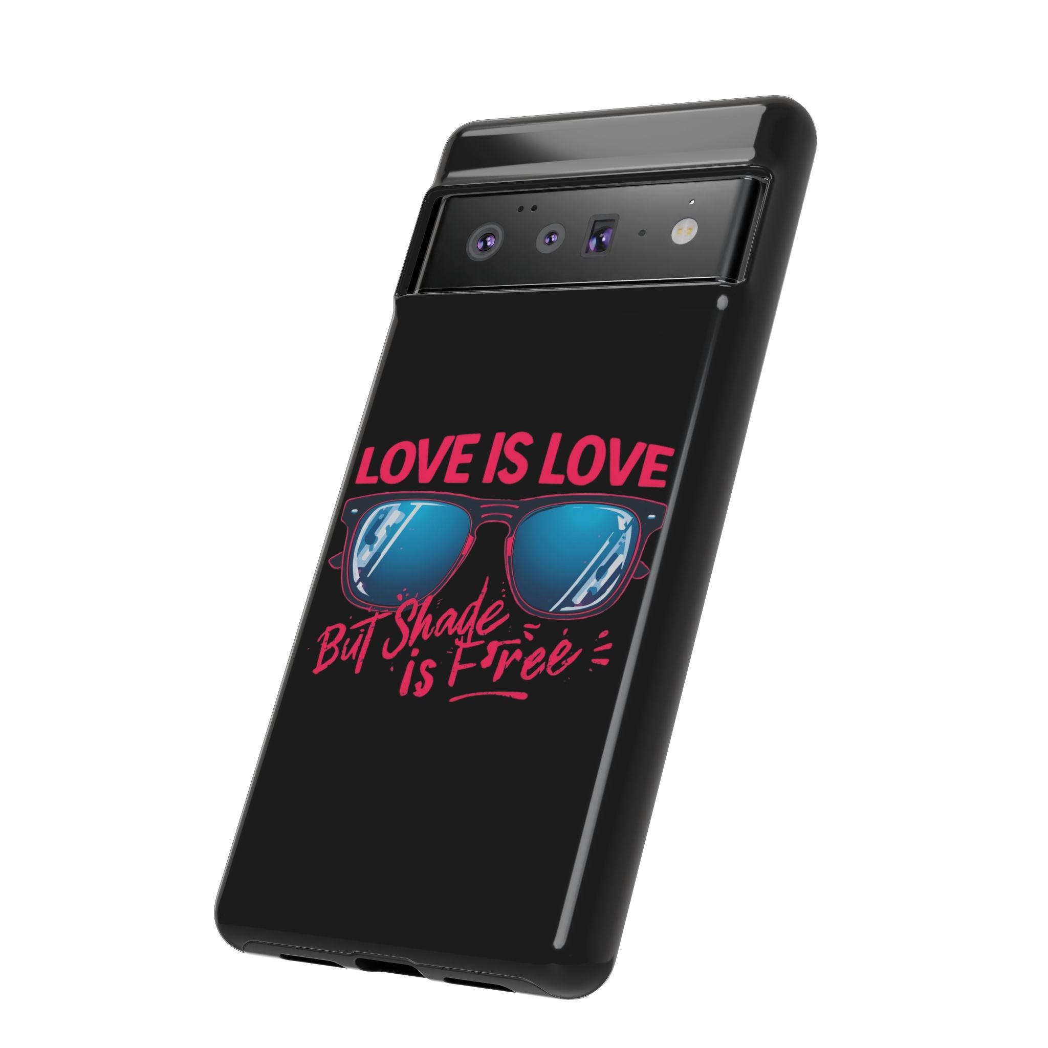 Love Is Love Phone Case, Fun Sunglasses Design, Unique Phone Accessory, Colorful Cell Phone Cover