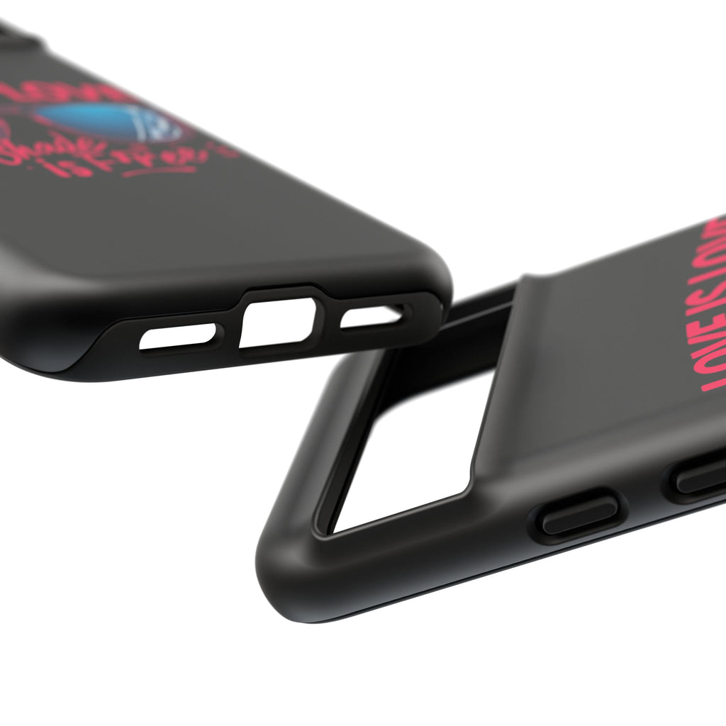 Love Is Love Phone Case, Fun Sunglasses Design, Unique Phone Accessory, Colorful Cell Phone Cover