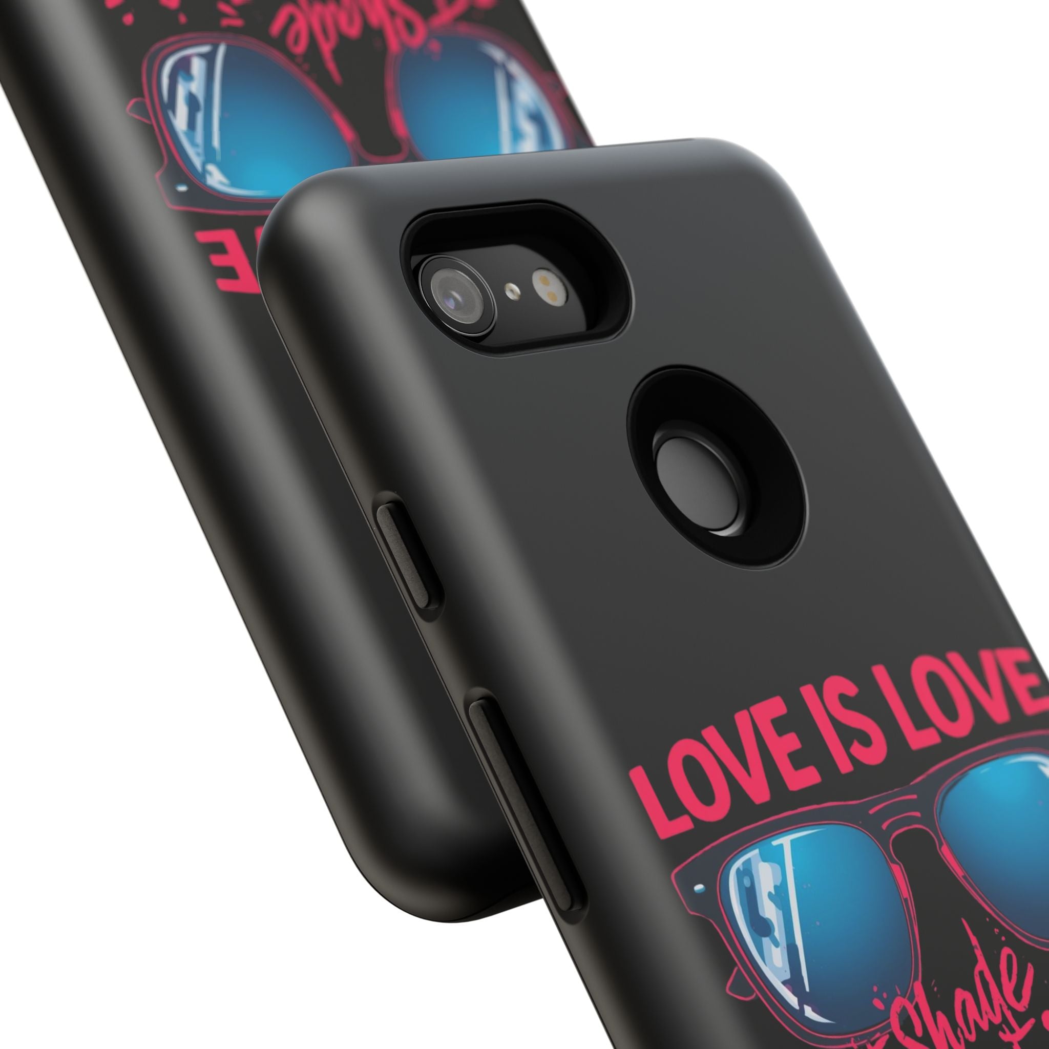 Love Is Love Phone Case, Fun Sunglasses Design, Unique Phone Accessory, Colorful Cell Phone Cover