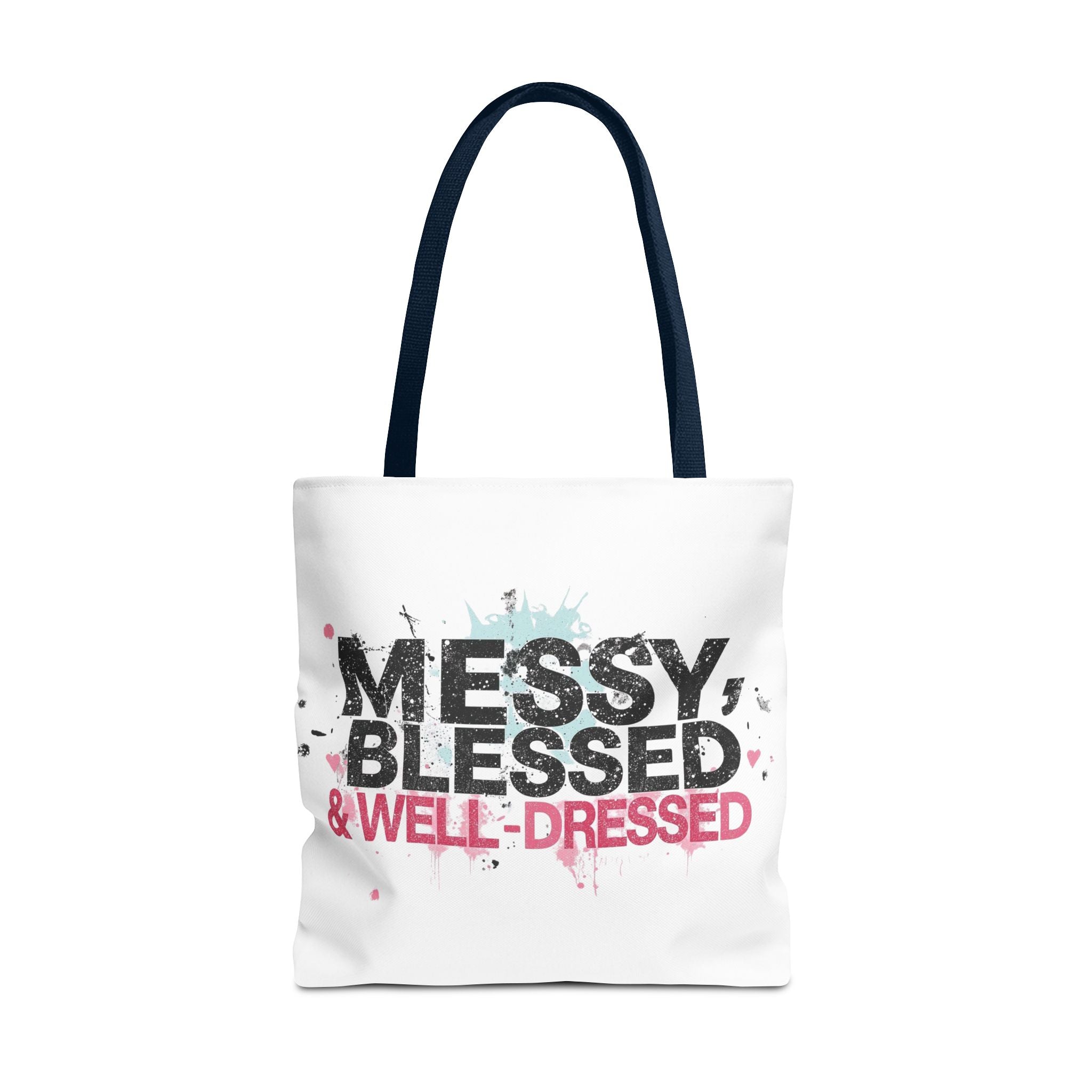 Messy, Blessed & Well-Dressed Tote Bag - Stylish Everyday Companion for Moms, Gifts, Shopping, Beach, Travel