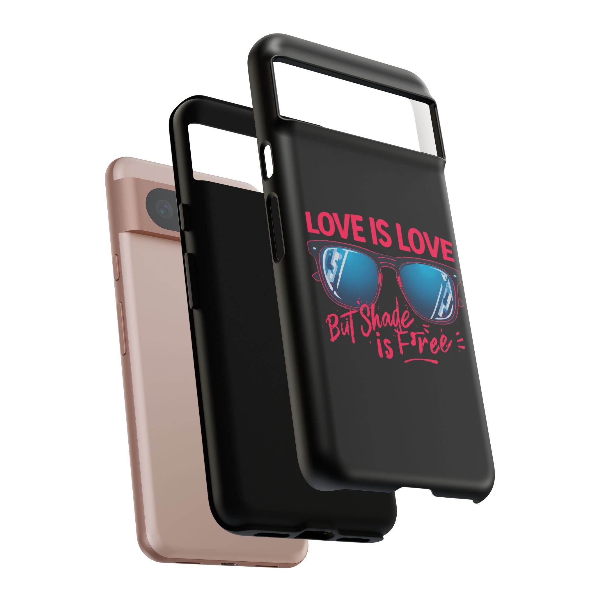 Love Is Love Phone Case, Fun Sunglasses Design, Unique Phone Accessory, Colorful Cell Phone Cover