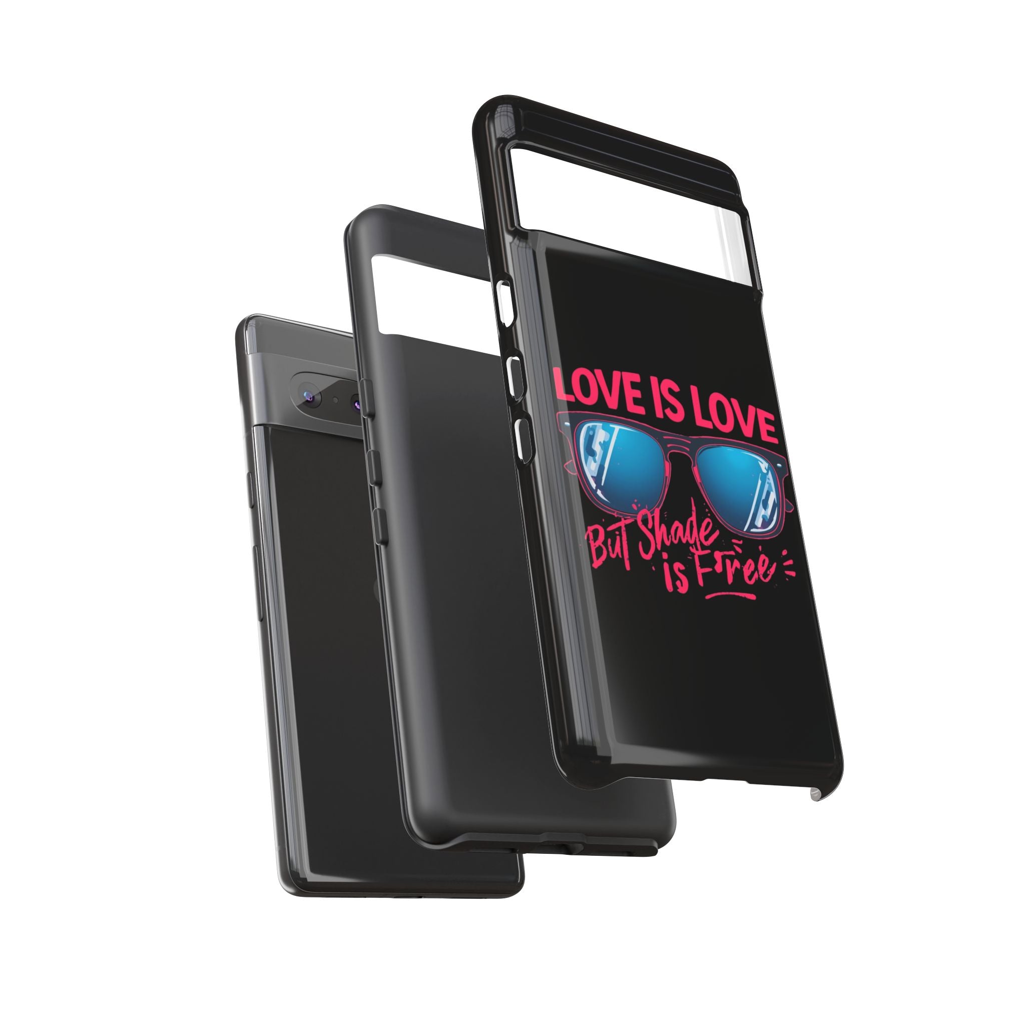 Love Is Love Phone Case, Fun Sunglasses Design, Unique Phone Accessory, Colorful Cell Phone Cover
