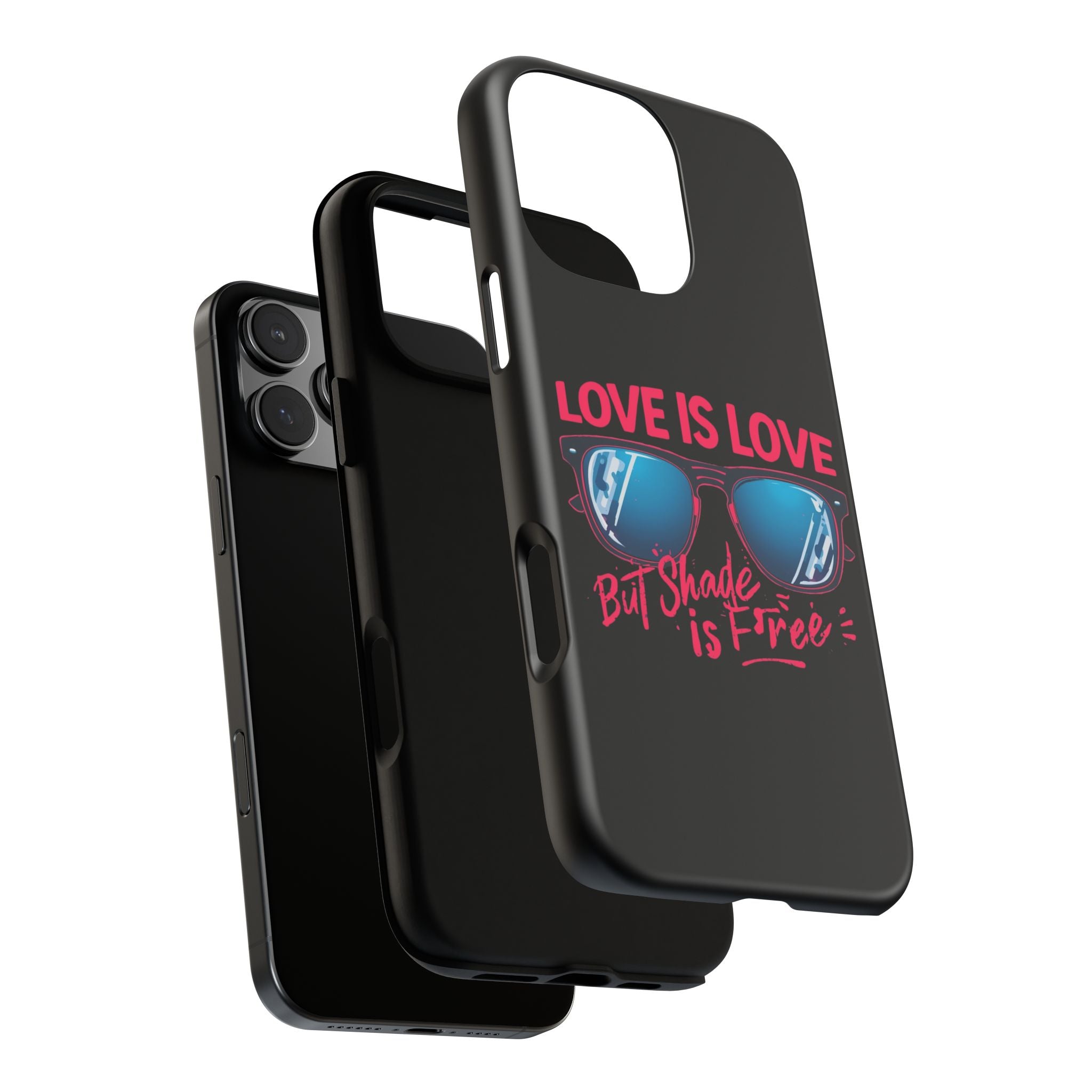 Love Is Love Phone Case, Fun Sunglasses Design, Unique Phone Accessory, Colorful Cell Phone Cover