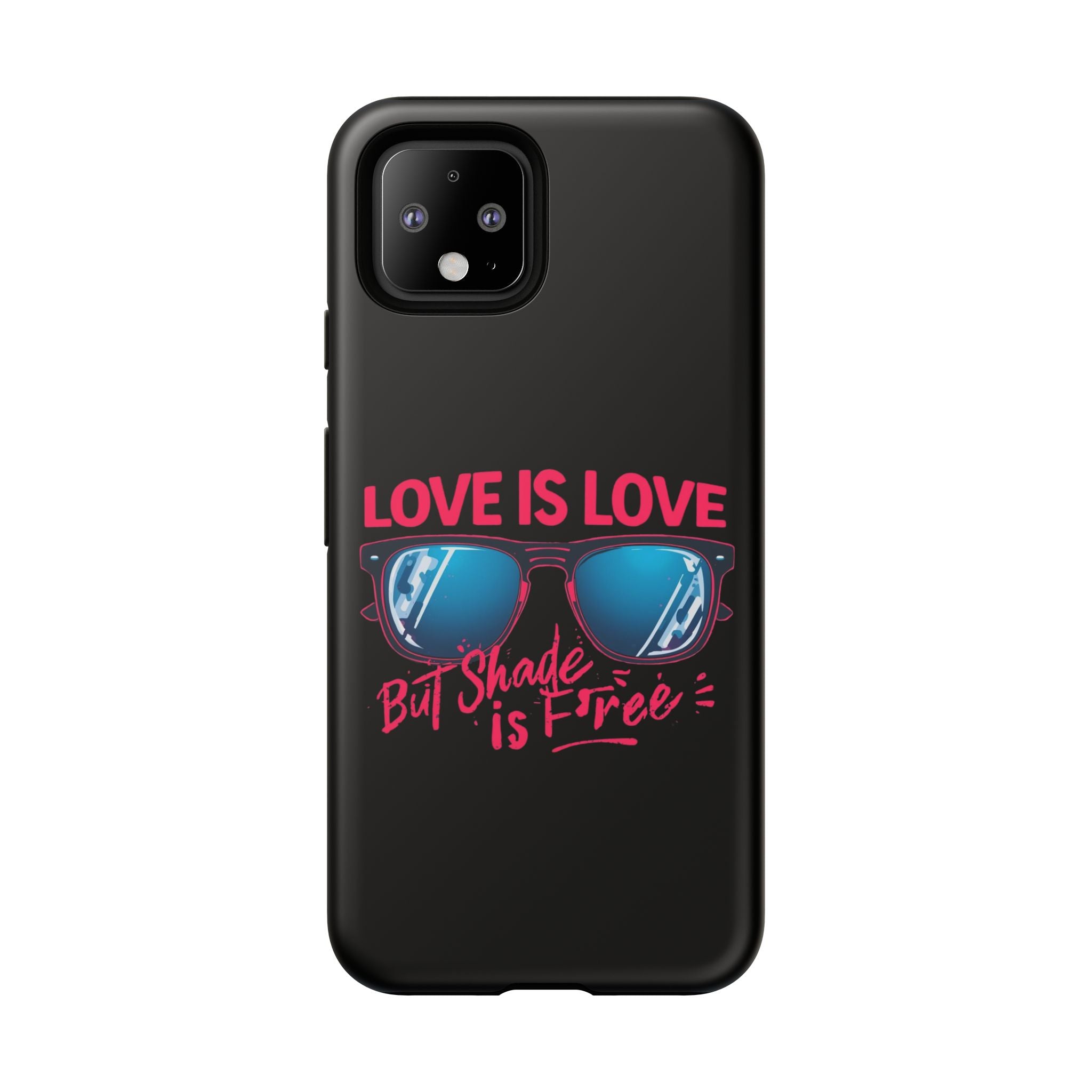 Love Is Love Phone Case, Fun Sunglasses Design, Unique Phone Accessory, Colorful Cell Phone Cover