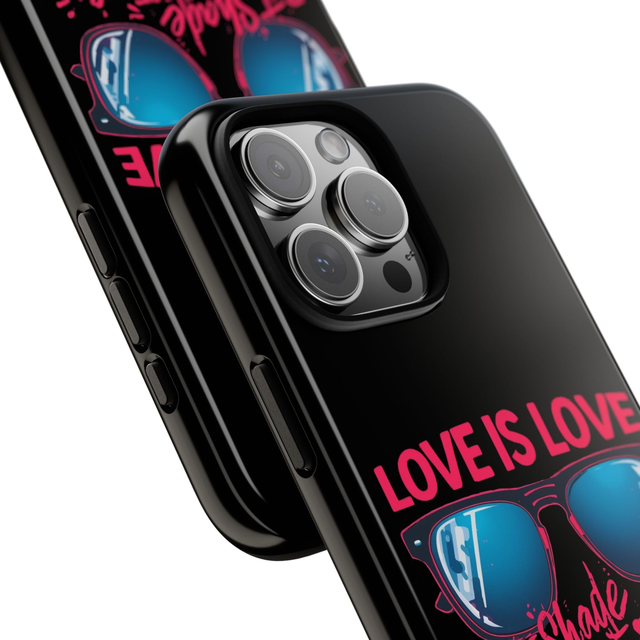 Love Is Love Phone Case, Fun Sunglasses Design, Unique Phone Accessory, Colorful Cell Phone Cover