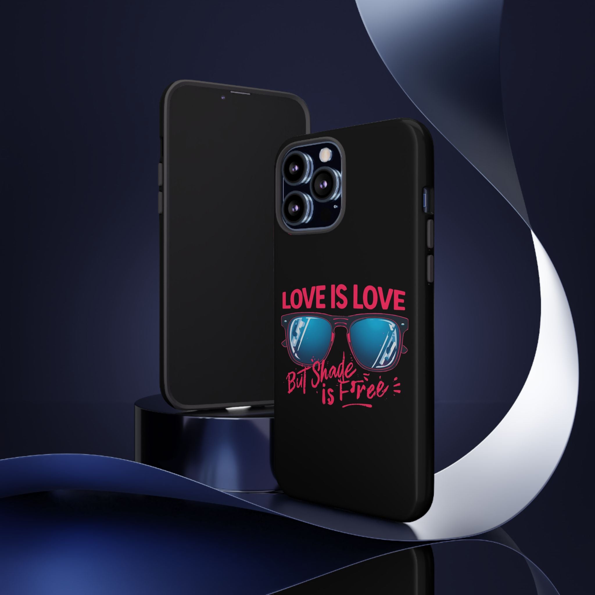 Love Is Love Phone Case, Fun Sunglasses Design, Unique Phone Accessory, Colorful Cell Phone Cover