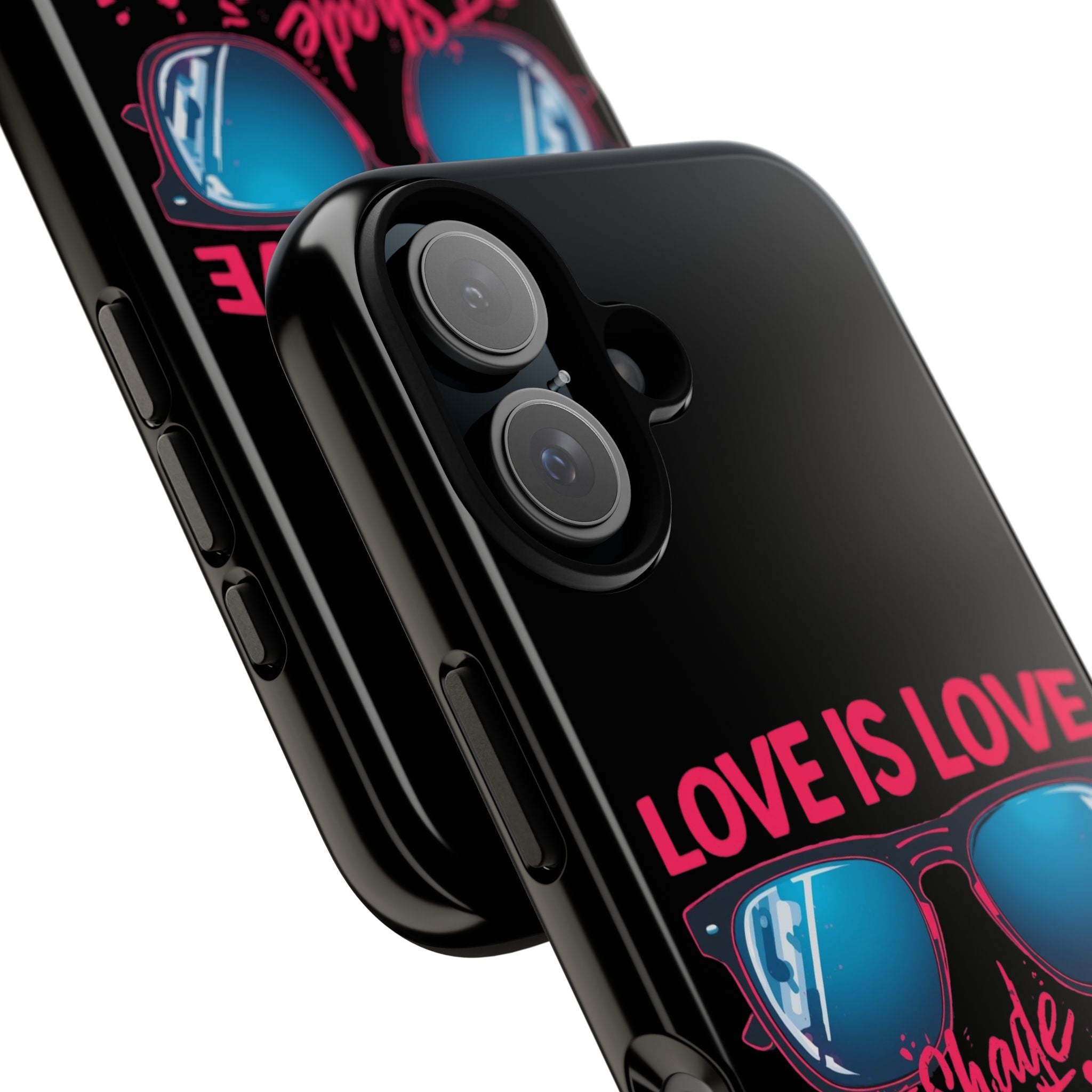 Love Is Love Phone Case, Fun Sunglasses Design, Unique Phone Accessory, Colorful Cell Phone Cover