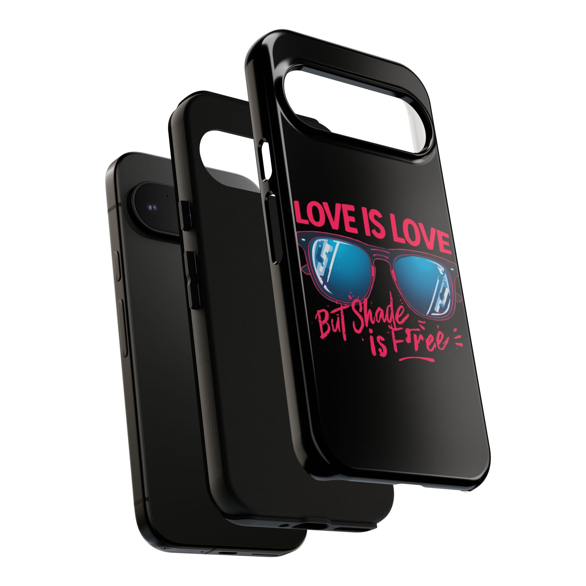 Love Is Love Phone Case, Fun Sunglasses Design, Unique Phone Accessory, Colorful Cell Phone Cover