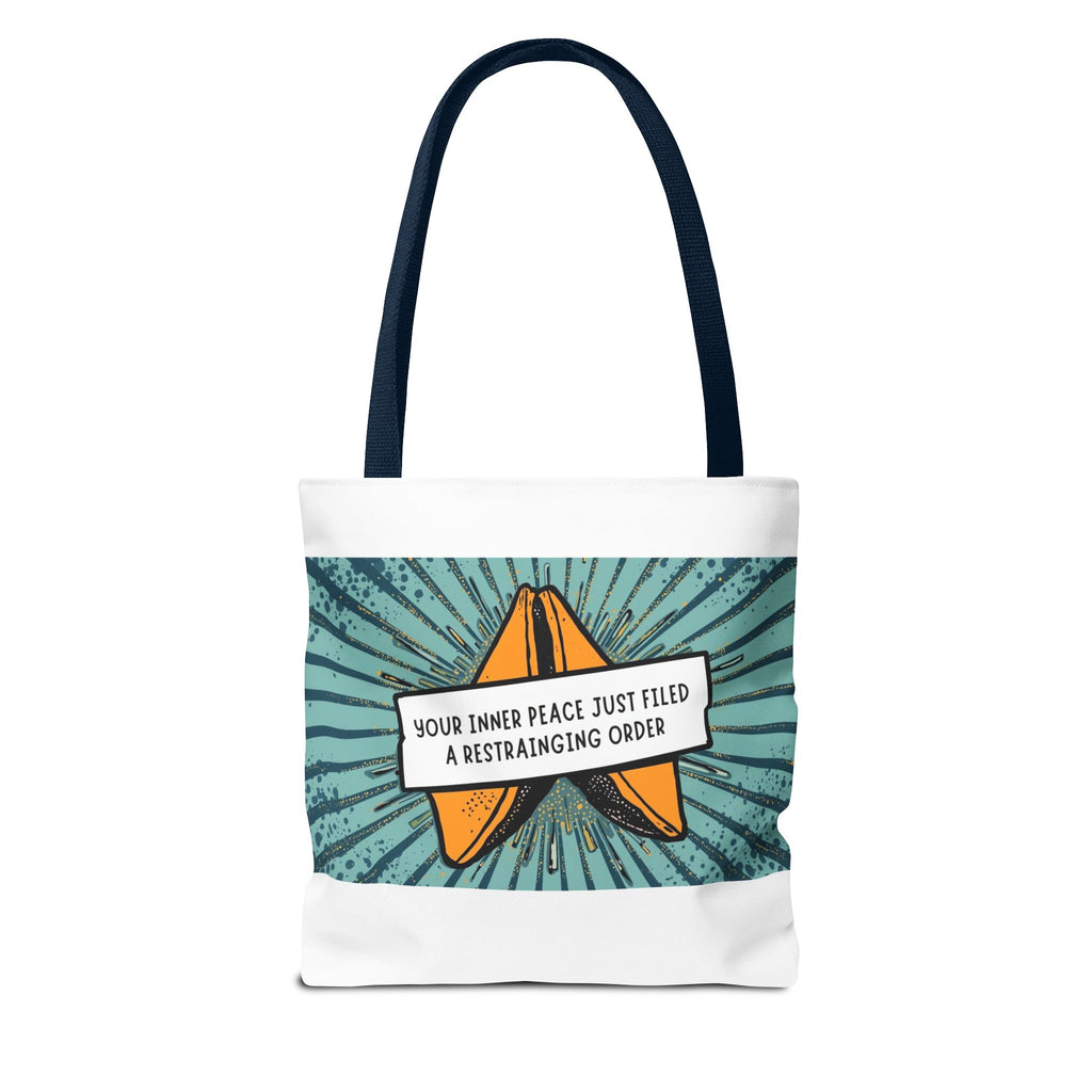 Funny Quote Tote Bag, Humorous Shopping Bag, Gift for Friends, Tote with Restraining Order Theme, Sassy Reusable Bag