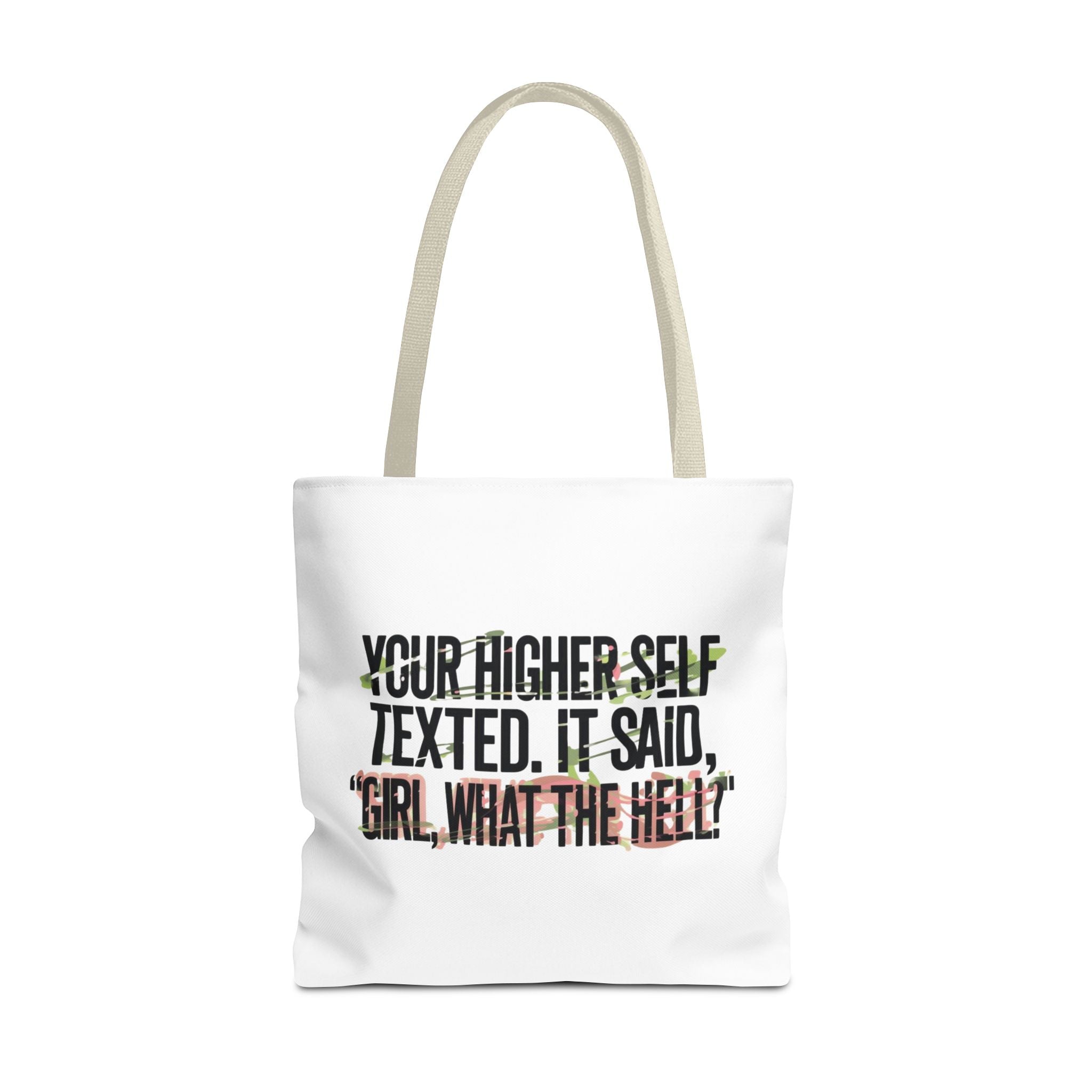 Vibrant Tote Bag - Your Higher Self Texted, Chic Accessory, Gift for Her, Inspirational, Everyday Use, Shopping Bag